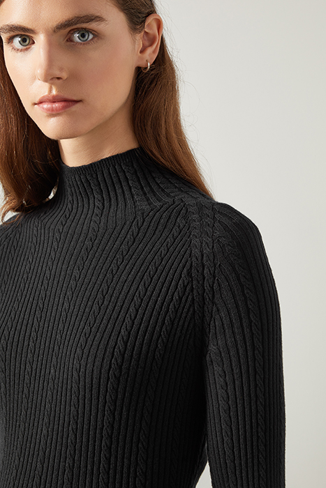 WEST CABLE KNITTED SWEATER BLACK 6