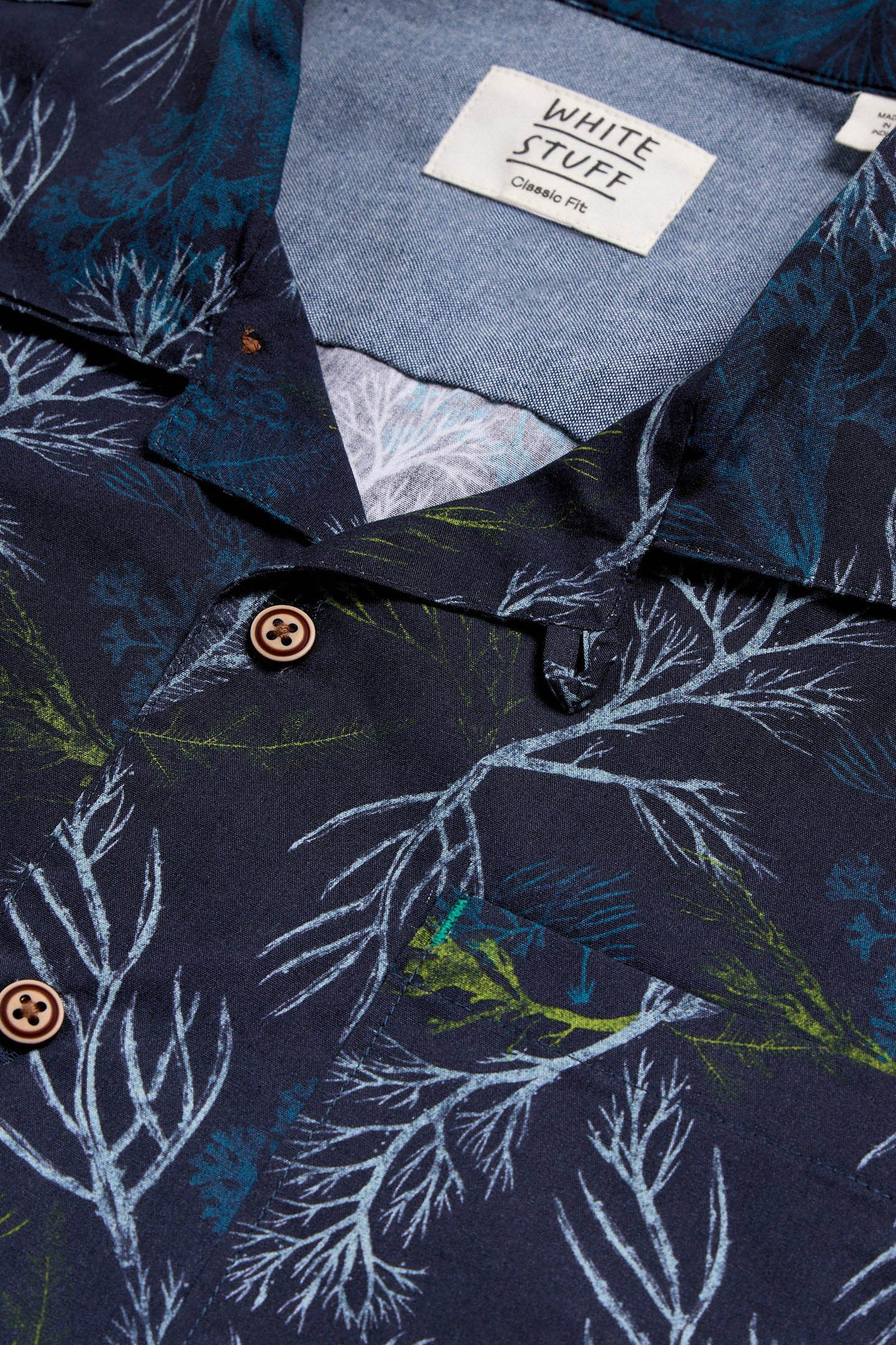 CRAB PRINTED SS SHIRT NAVY PRINT 7