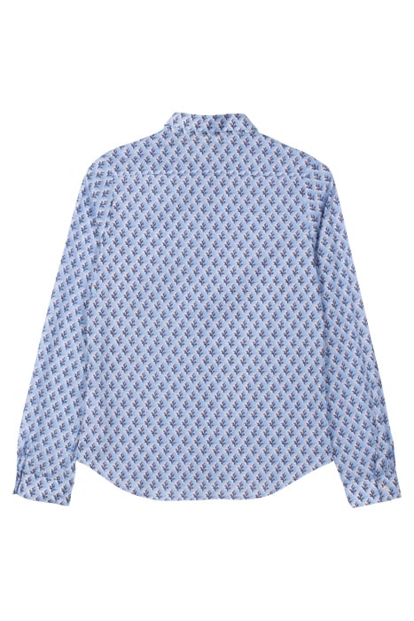 BOYS' BLUE SHIRT WITH CORAL LIBERTY® FABRIC 2