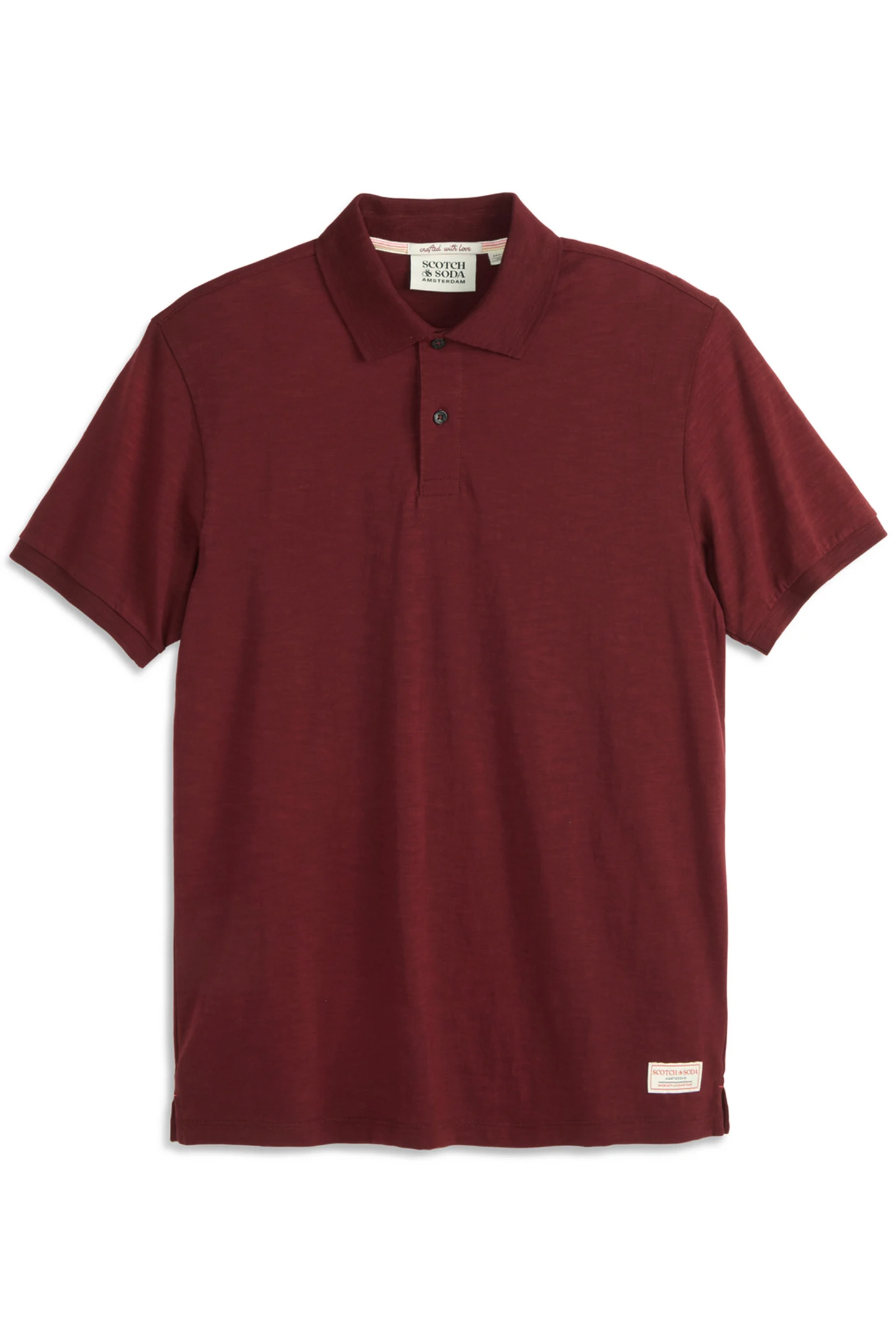 SS PANEL WASHED SLUB POLO MAROON 1