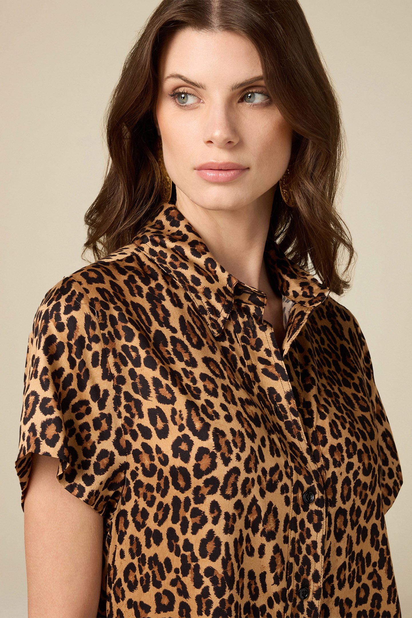 VISCOSE ANIMAL PRINT SHIRT NATURAL 4