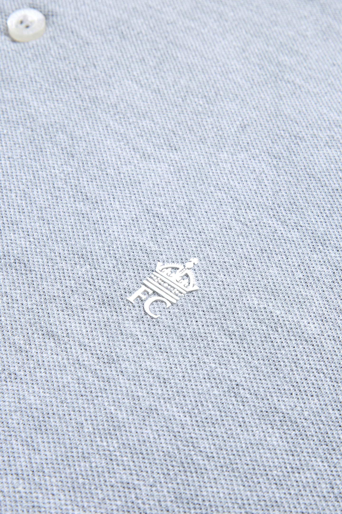 TIPPED PIQUE POLO LGT GREY MEL/WHITE 2