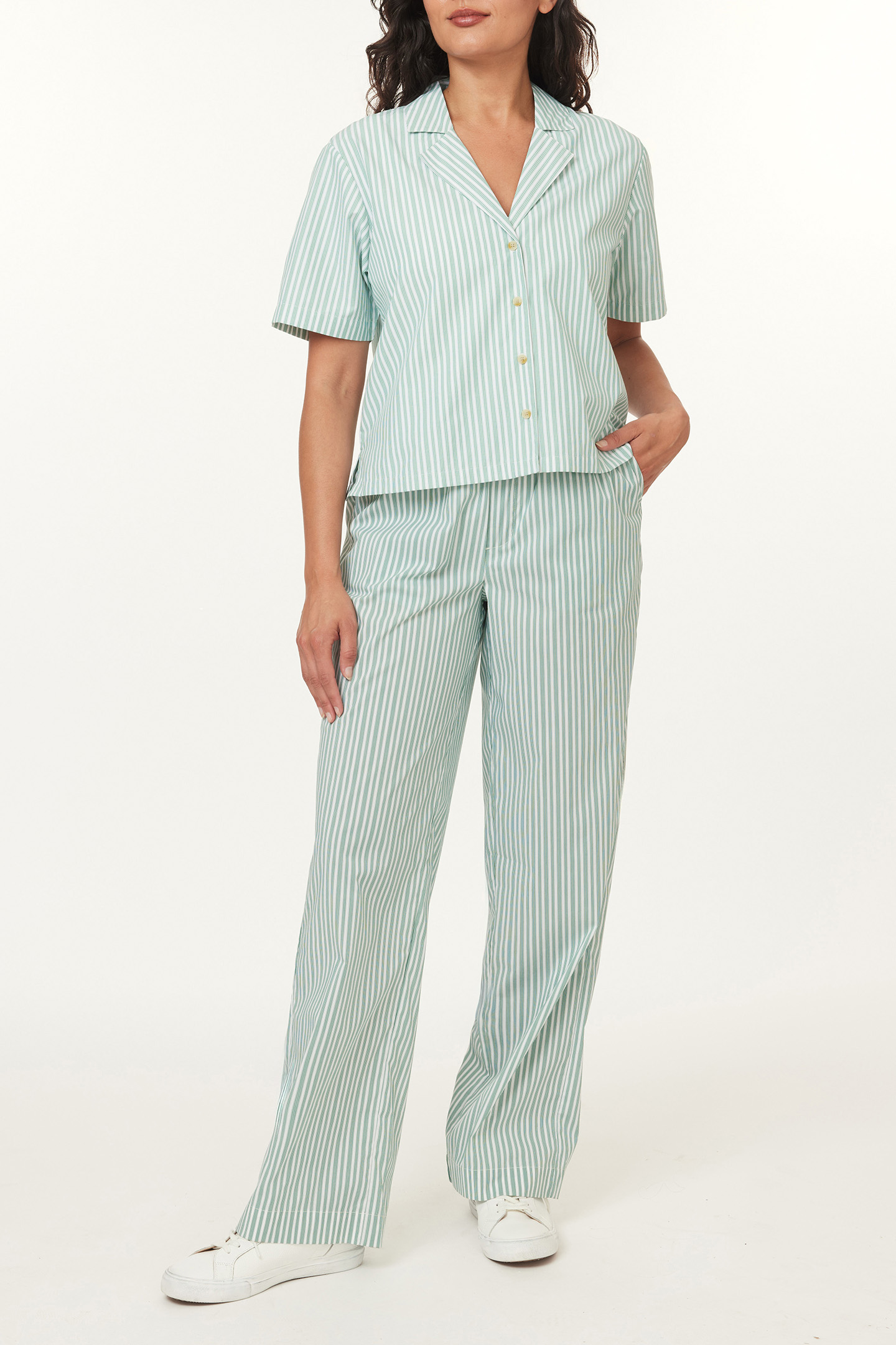 STRIPED CAMP SHIRT EDEN/WHITE 3