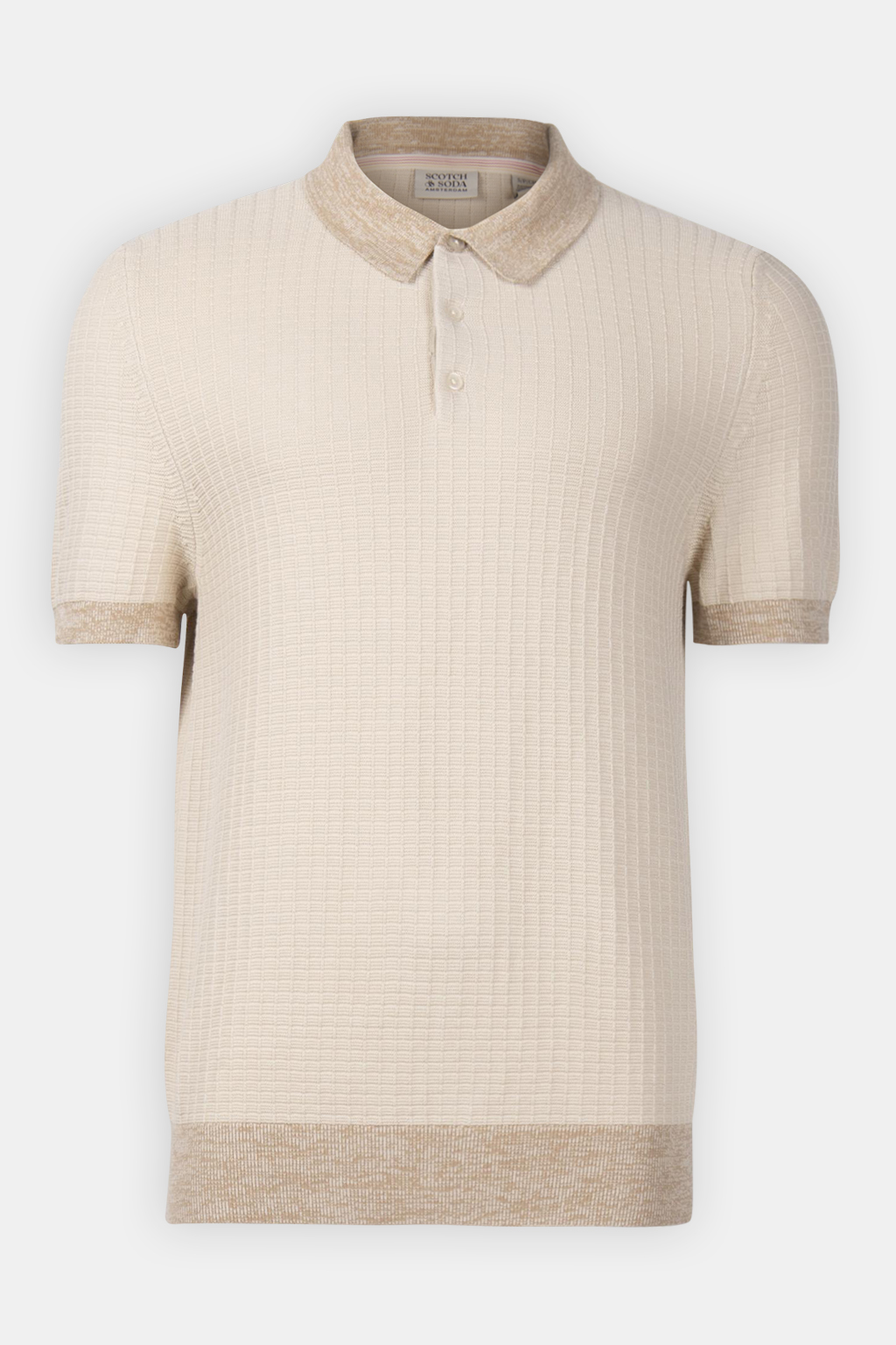 MARLED RIB SWEATER SS POLO MEDIUM SAND 3