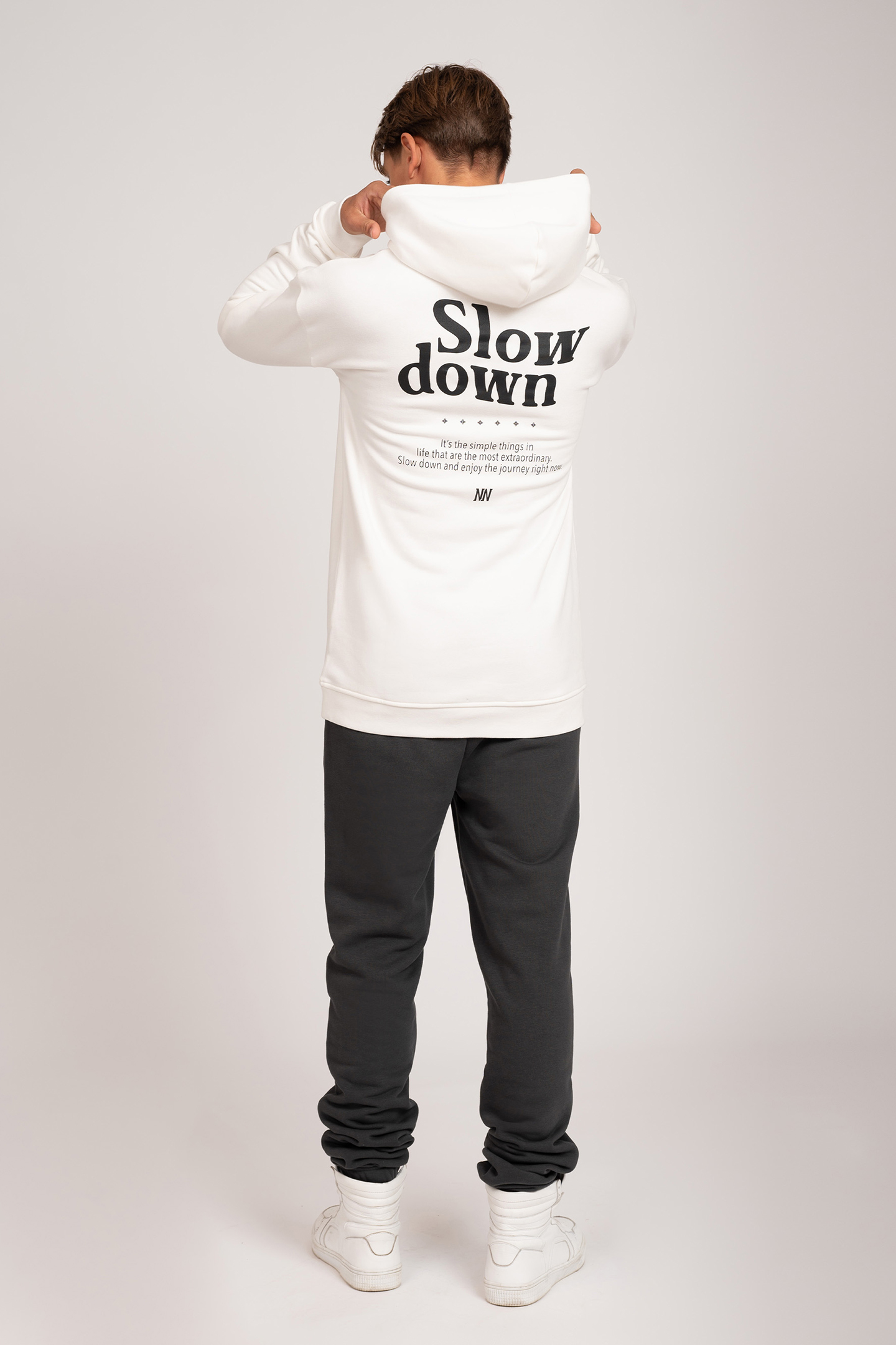 SLOW DOWN HOODIE OFF WHITE 2