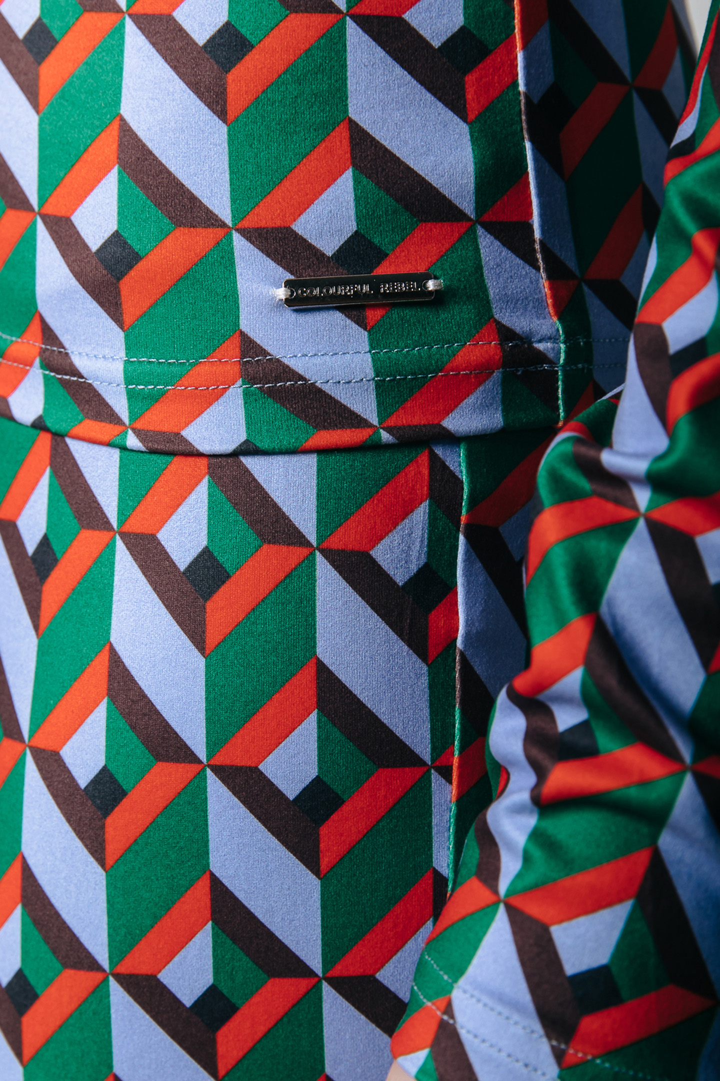 NEYO GRAPHIC PEACHED TURTLENECK TOP MULTICOLOR 4