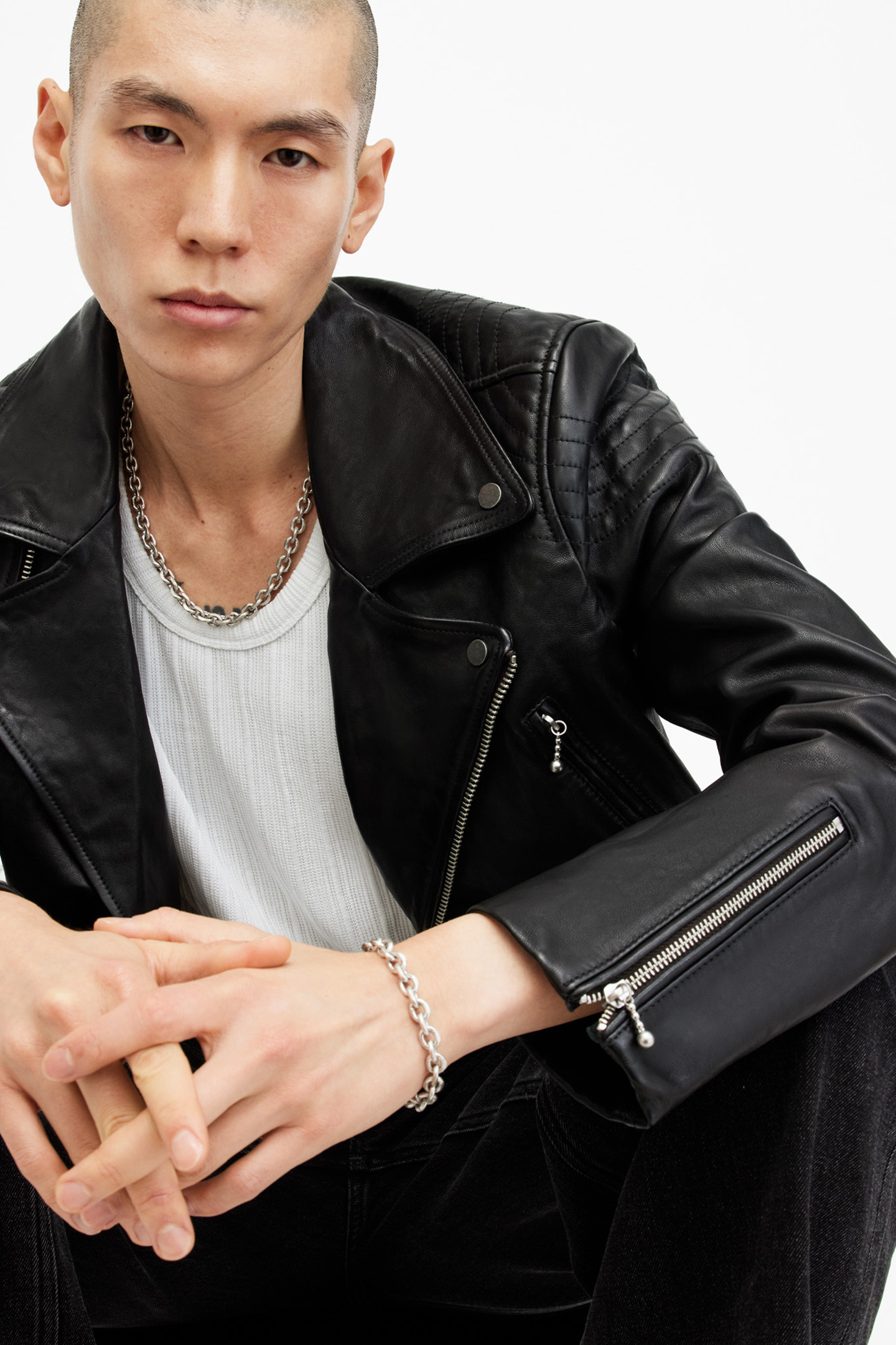 RUBEN CHAIN NECKLACE WARM SILVER 2