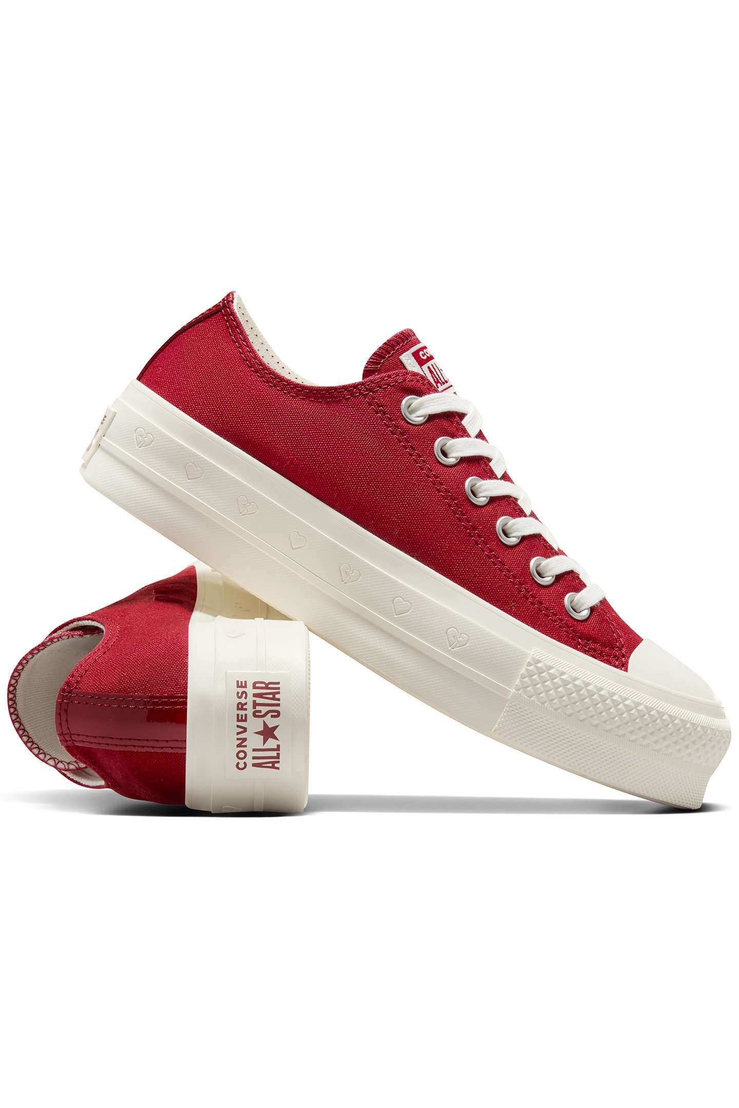 CHUCK TAYLOR ALL STAR LIFT PLATFORM HEARTS PARK RED/VINTAGE  5