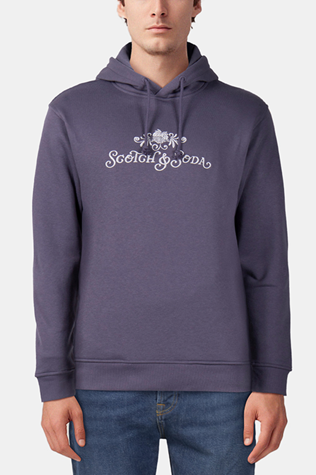 FRENCH TERRY GRAPHIC HOODIE PURPLE SKY 1