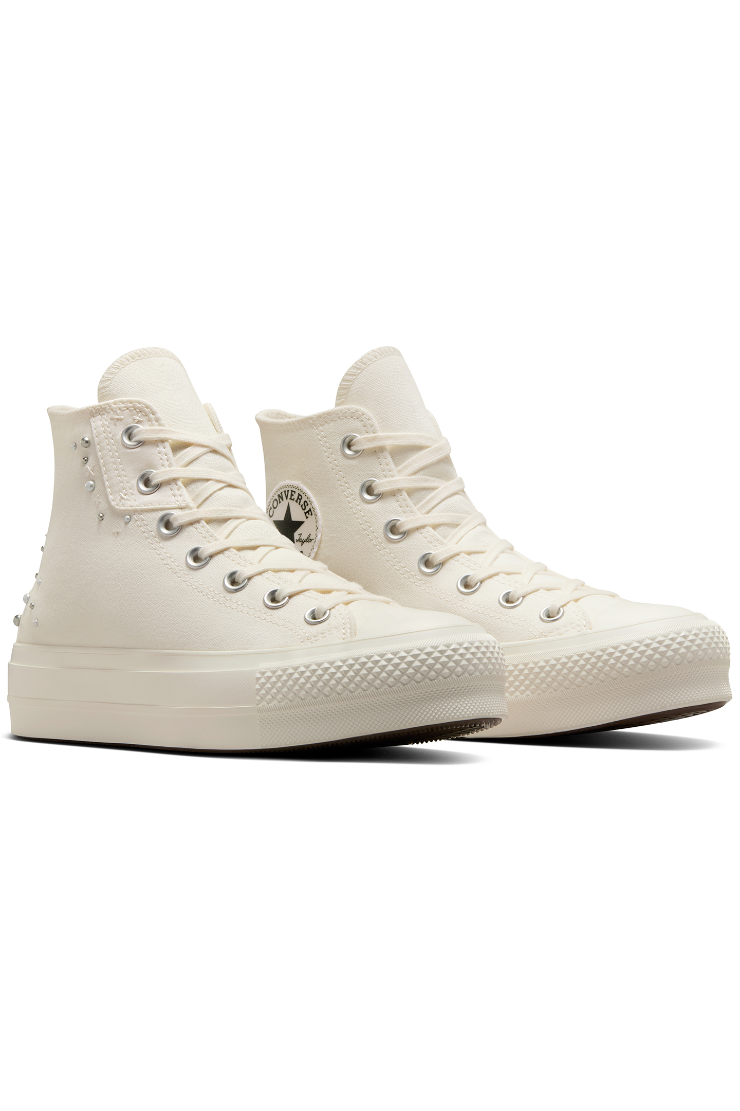 CHUCK TAYLOR ALL STAR LIFT PLATFORM PEARLS & STUDS EGRET/EGR 2
