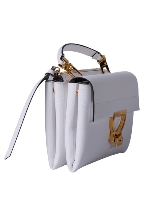 CROSS BODY BAG WITH LOGO STRAP IN WHITE 4