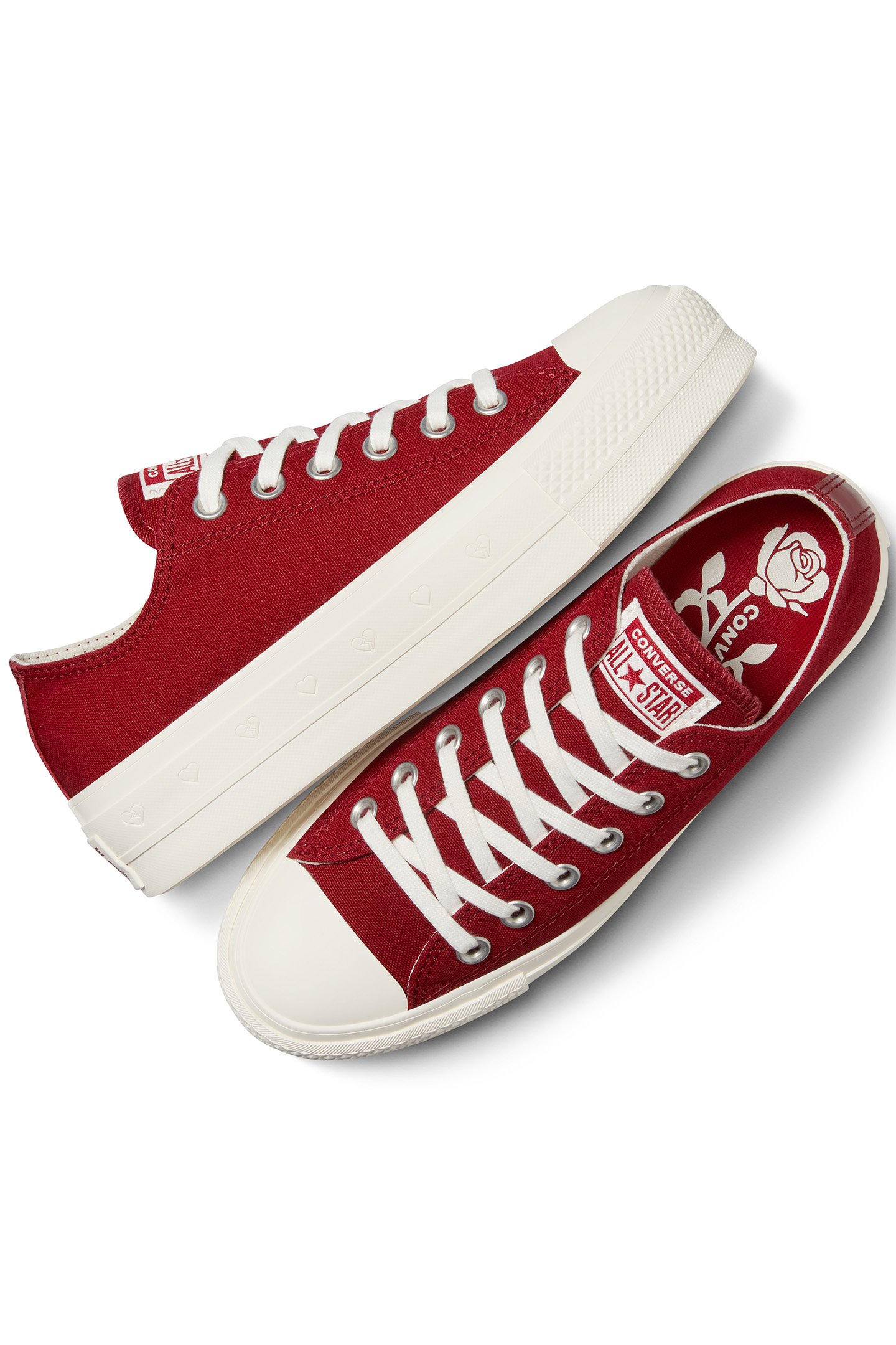 CHUCK TAYLOR ALL STAR LIFT PLATFORM HEARTS PARK RED/VINTAGE  3