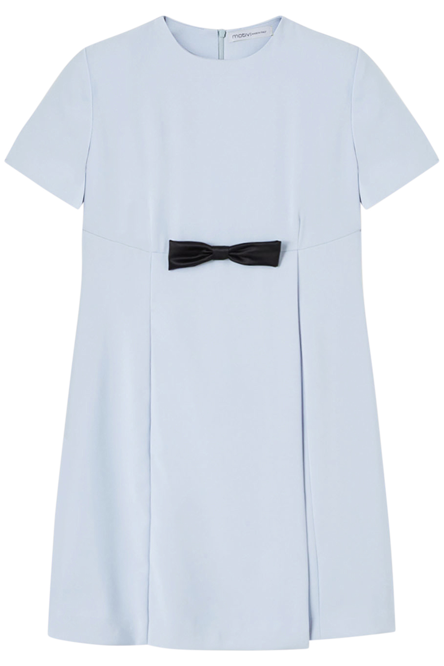 SHEATH DRESS WITH BOW LIGHT BLUE 4