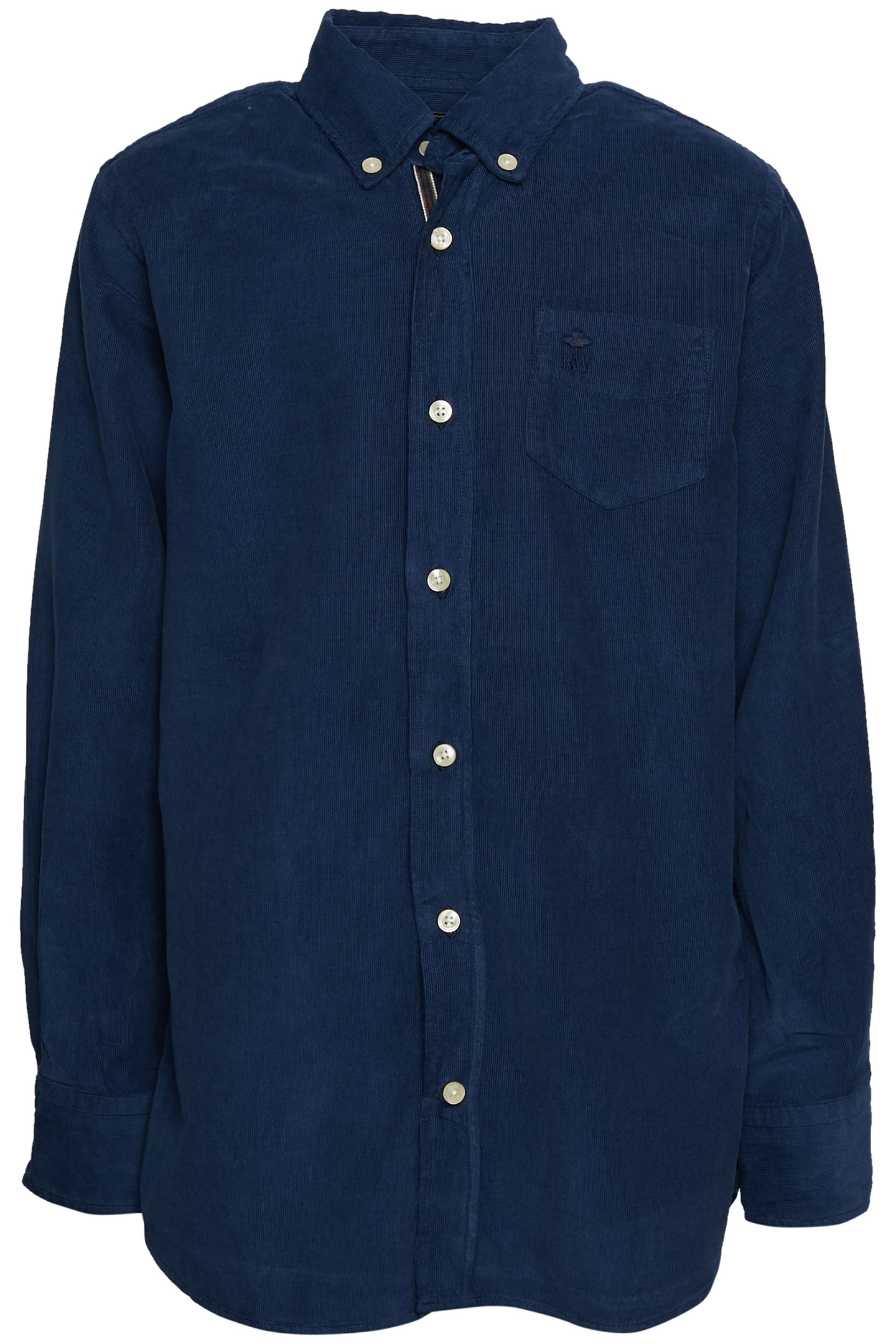 CUSTOM FIT WALLSTREET VELVET SHIRT IN BLUE 1