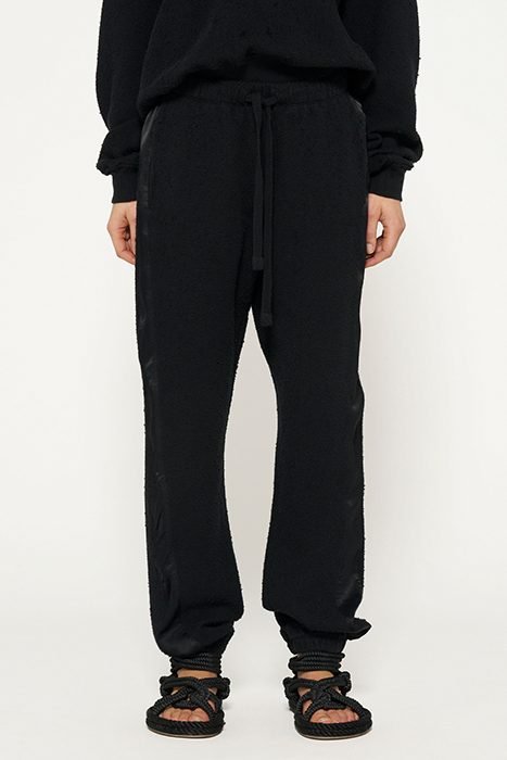 TEXTURE FLEECE JOGGER BLACK 5