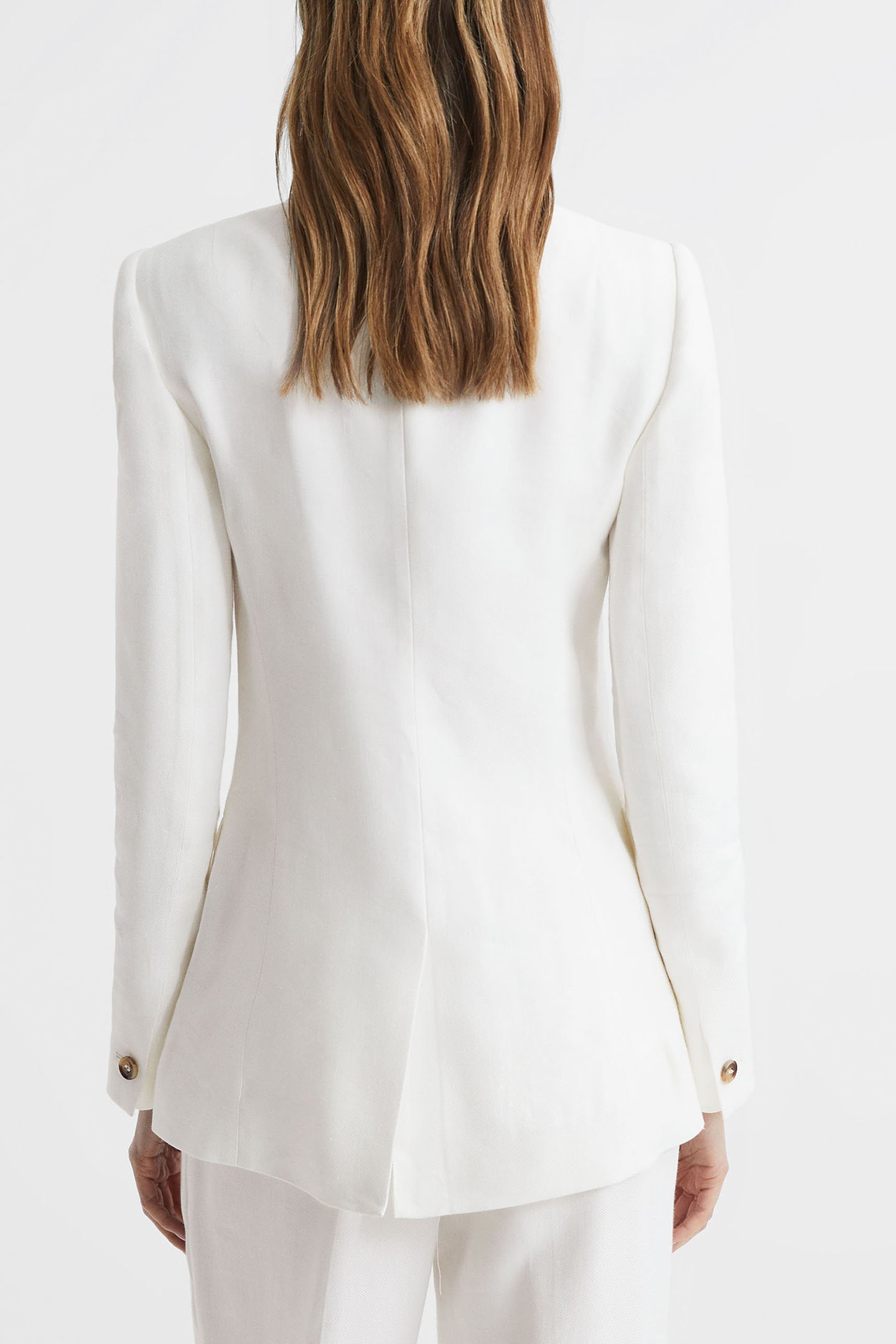 HOLLIE-DB LINEN BLAZER WHITE 2