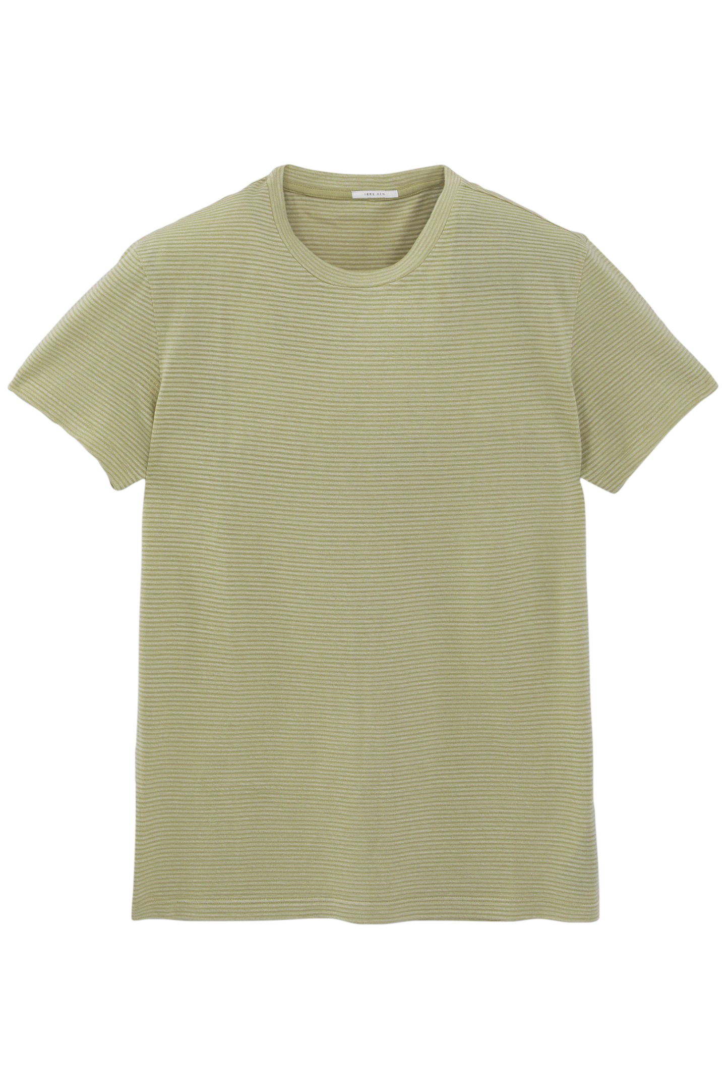 PISTACHIO ORGANIC COTTON THIN STRIPED T-SHIRT 5