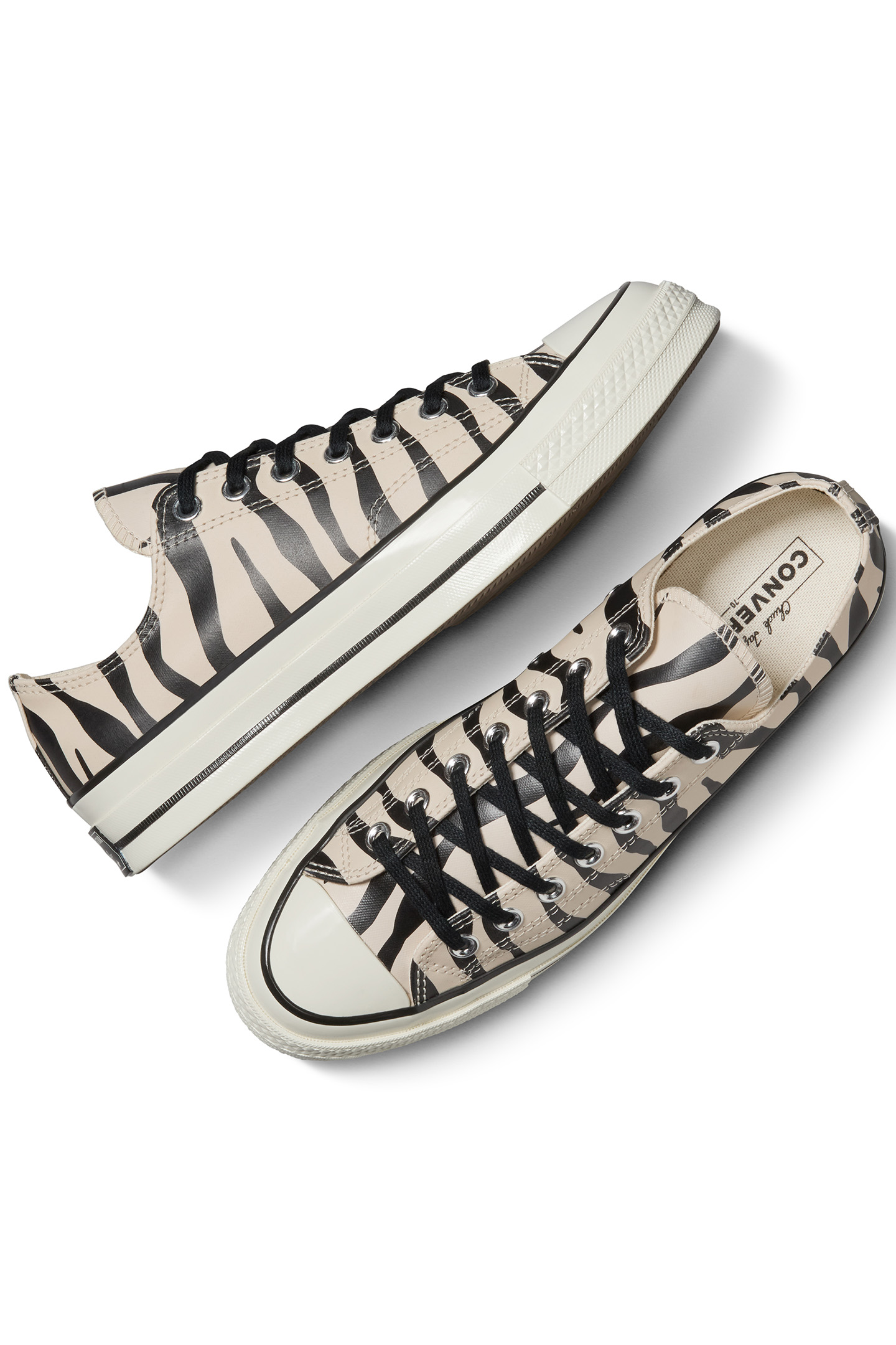 CHUCK 70 GLOW-IN-THE-DARK ZEBRA PRINT LIGHT DUNE/BLACK/EGRET 3