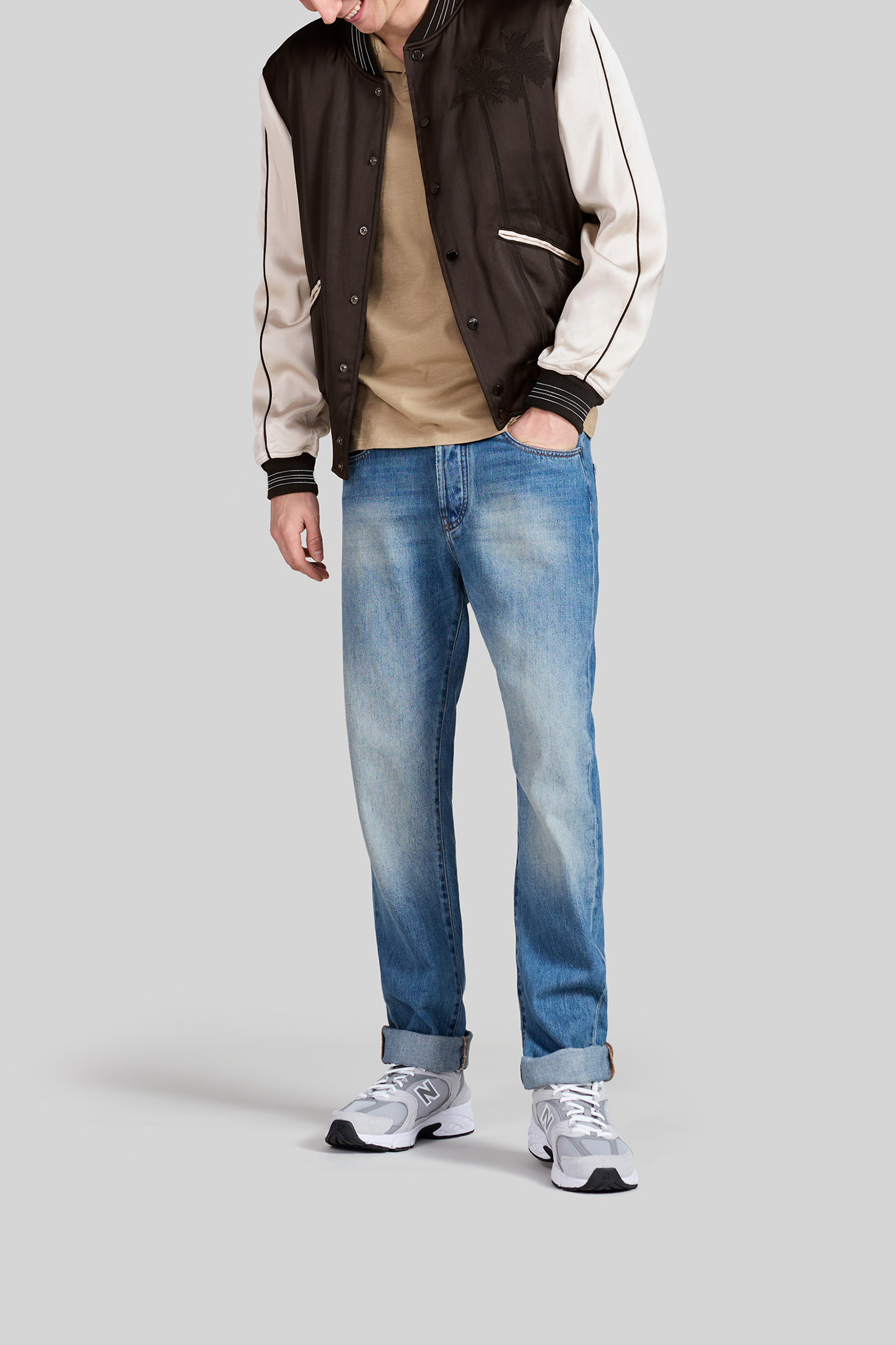 BEIGE ORGANIC SLUB COTTON T-SHIRT 4