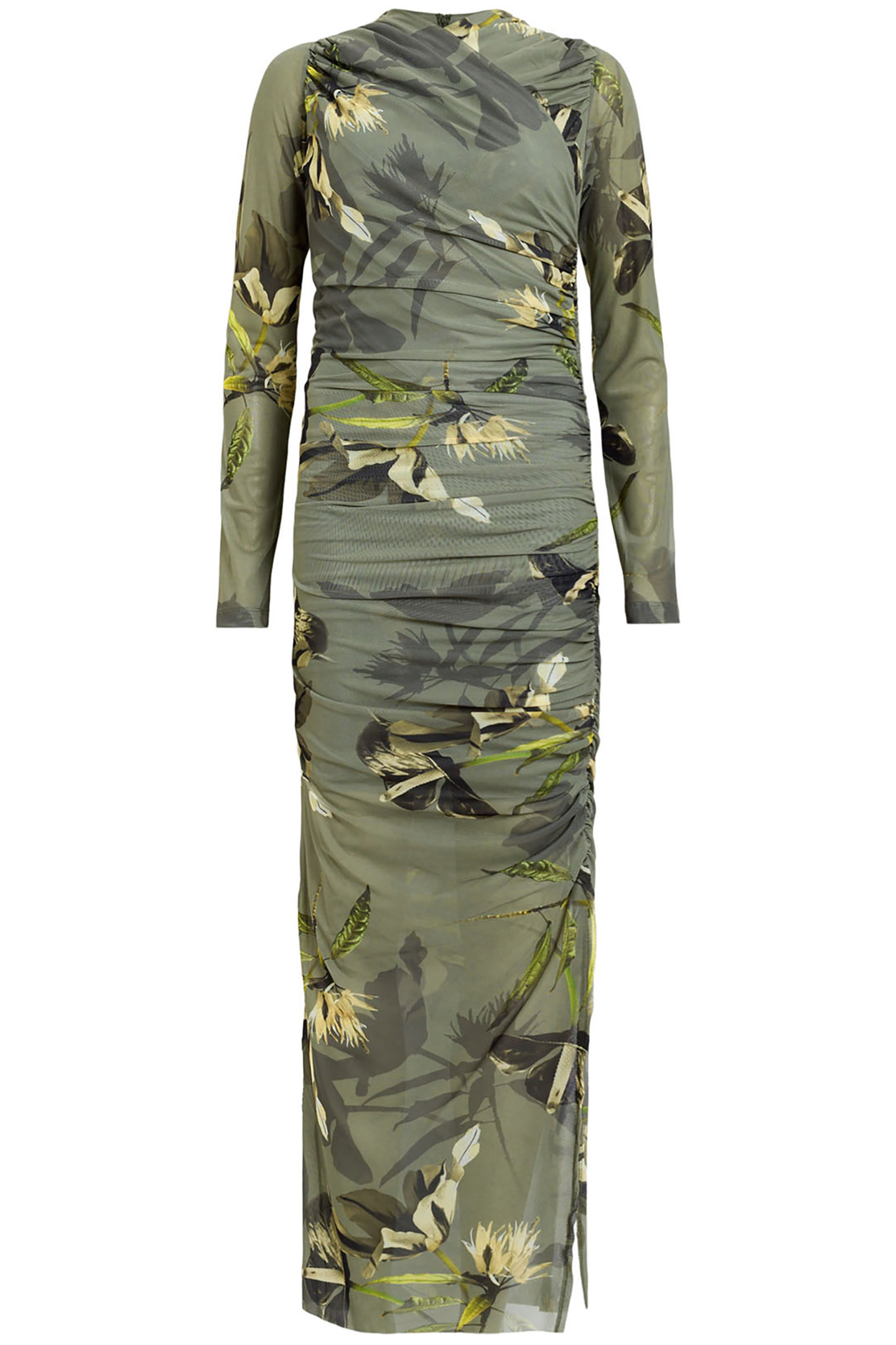 HANAKO MESH DRESS EMERGE OLIVE GREEN 3