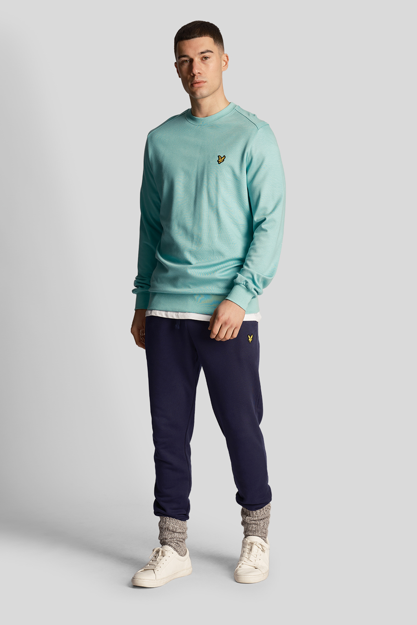 CREW NECK FLY FLEECE TURQUOISE TEAL 3