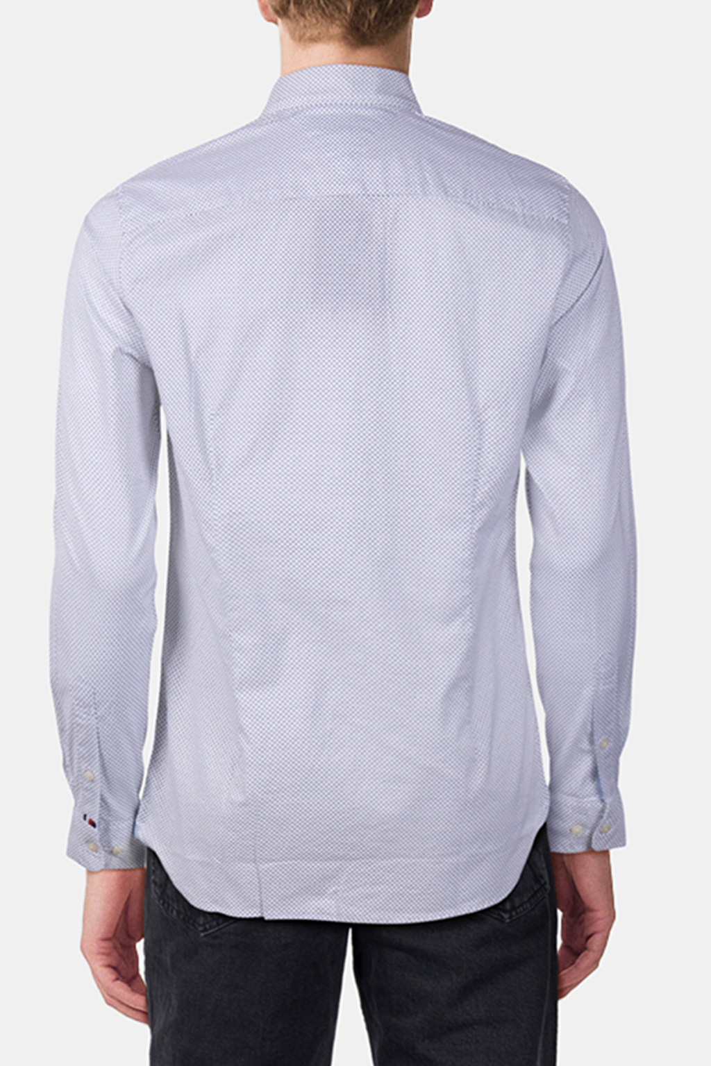 FLEX MINI PRINT SHIRT RELAXED FIT WHITE/DESERT SKY 2