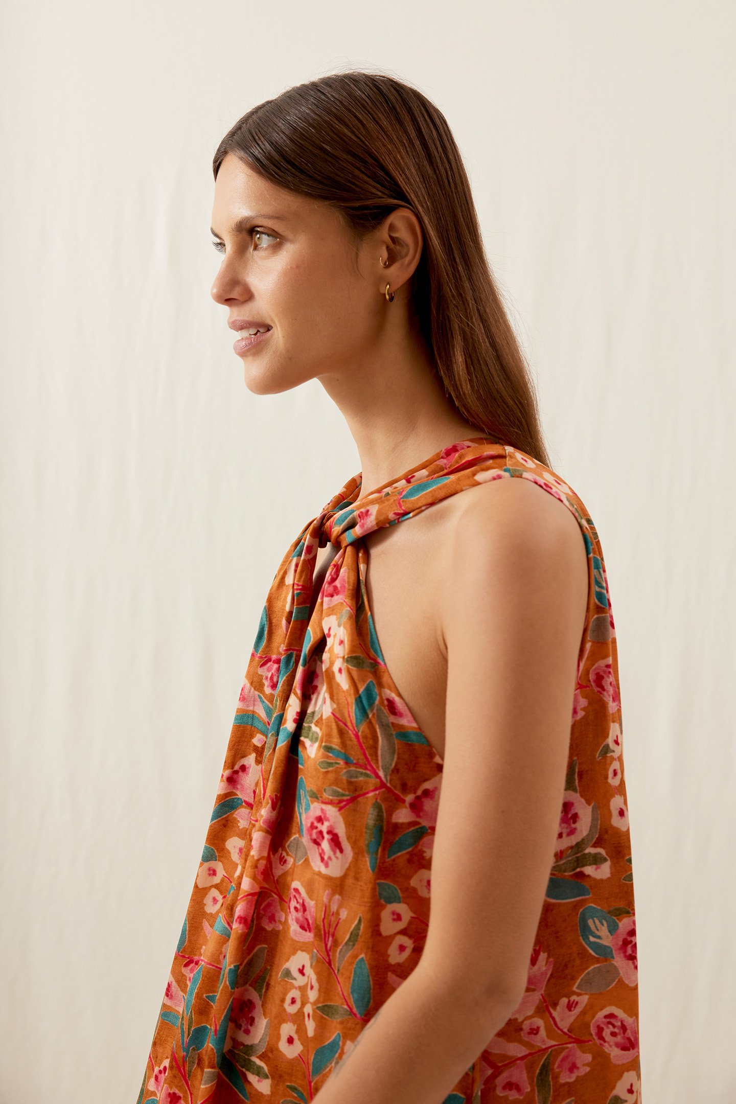 DRESS NIHALA CINNAMON POPPY BLOOM 2