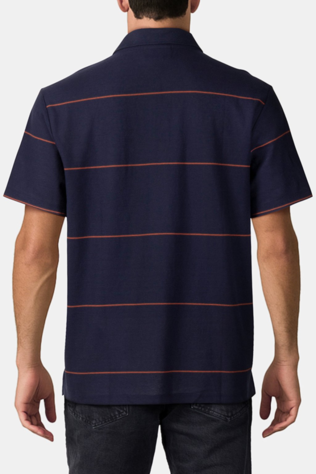 SS CROSS GRAIN STRIP RELAXED FIT POLO DARK SAPPHIRE 2