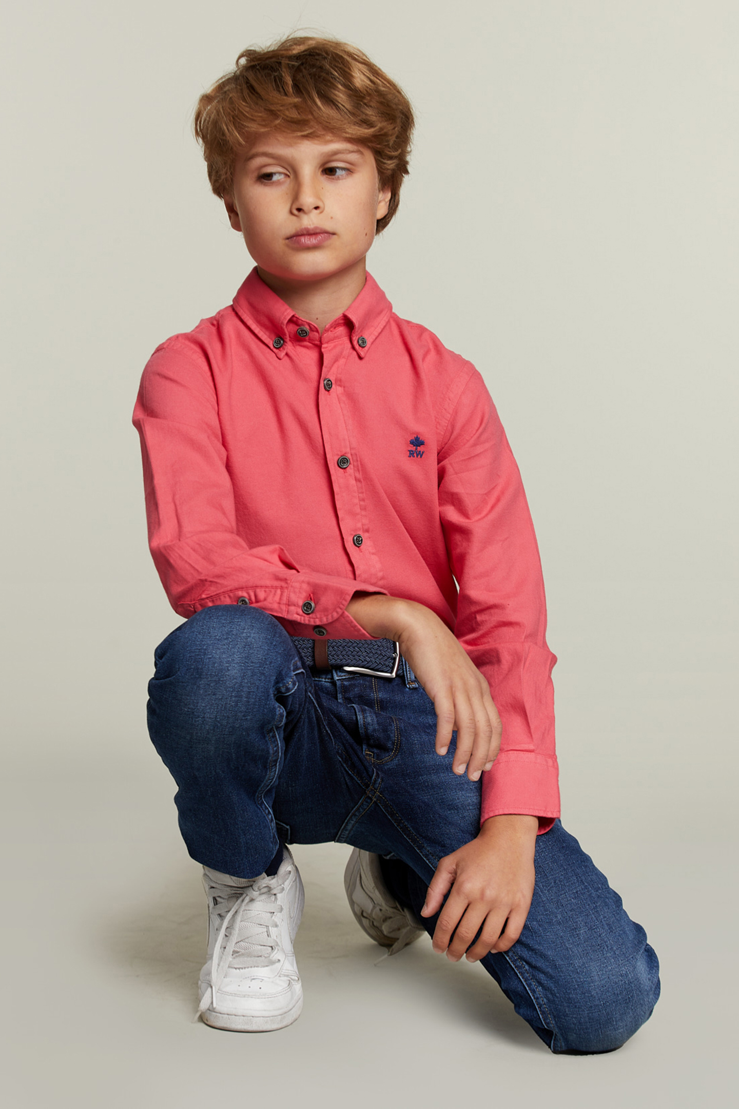 CUSTOM FIT COTTON SHIRT ROSE 2