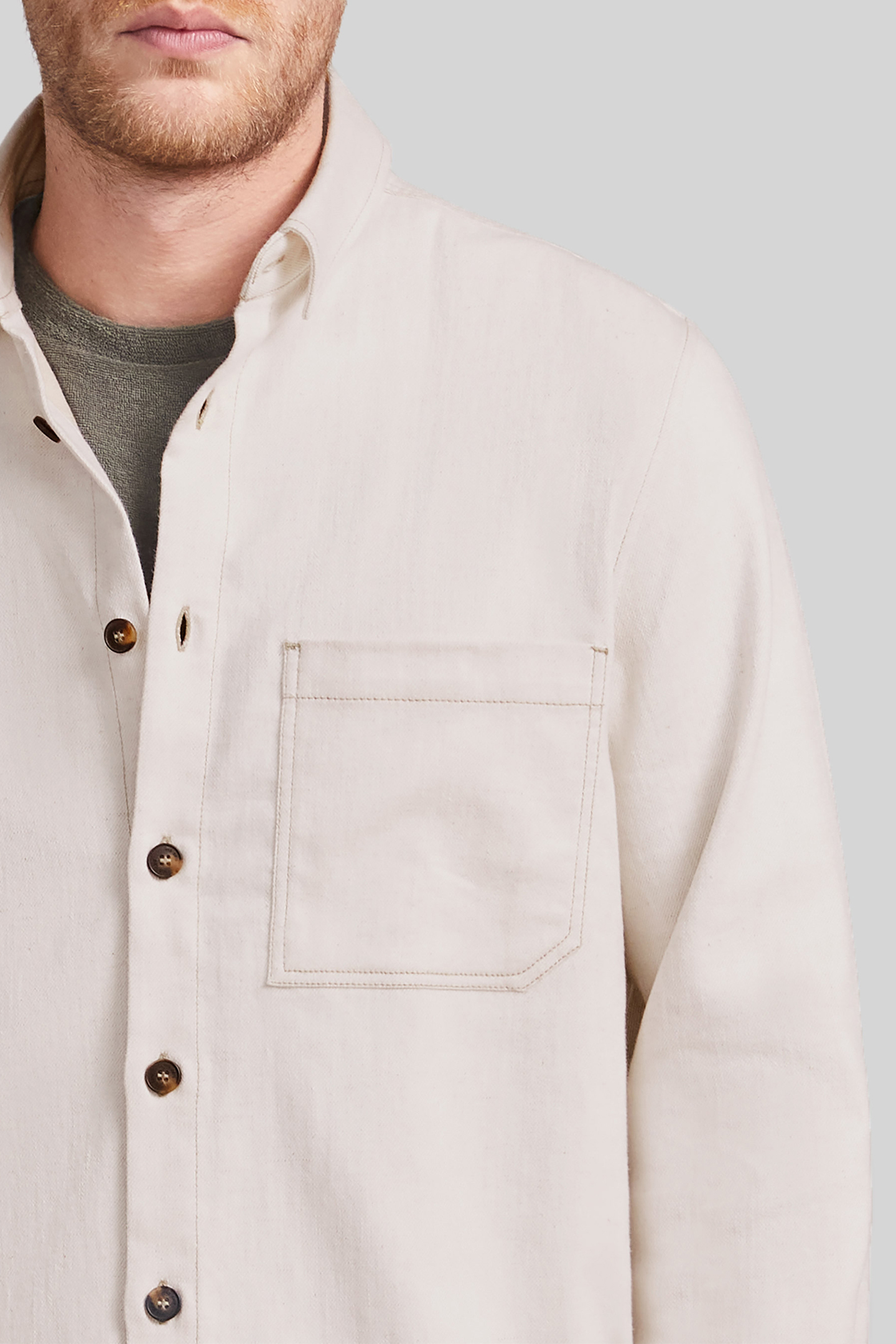 GESSO DENIM-LOOK REGULAR SHIRT 6
