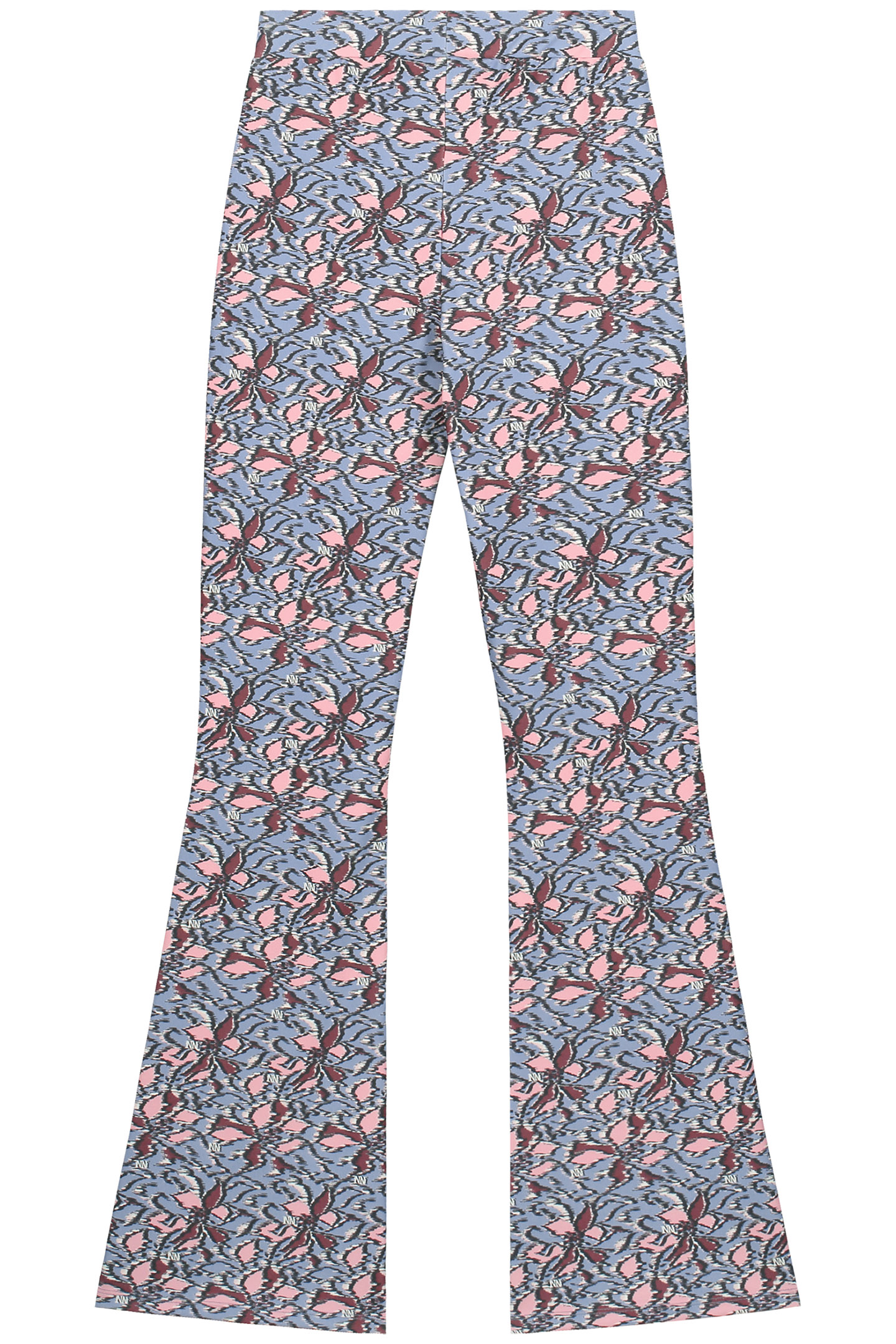 PRINTED FLARED PANTS LAVENDER BLUE/SOFT PINK 2