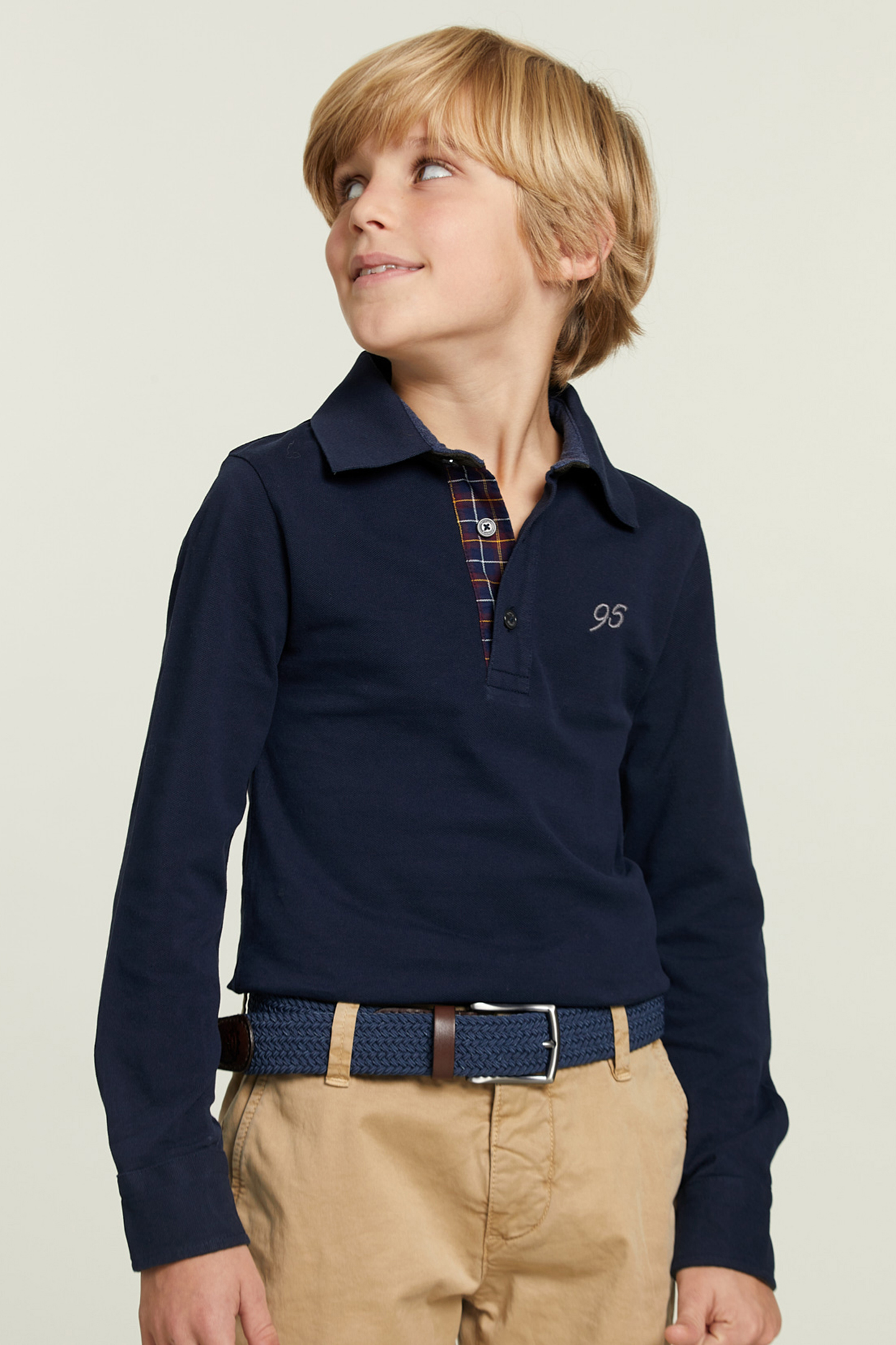 CUSTOM FIT COTTON POLO NAVY 1