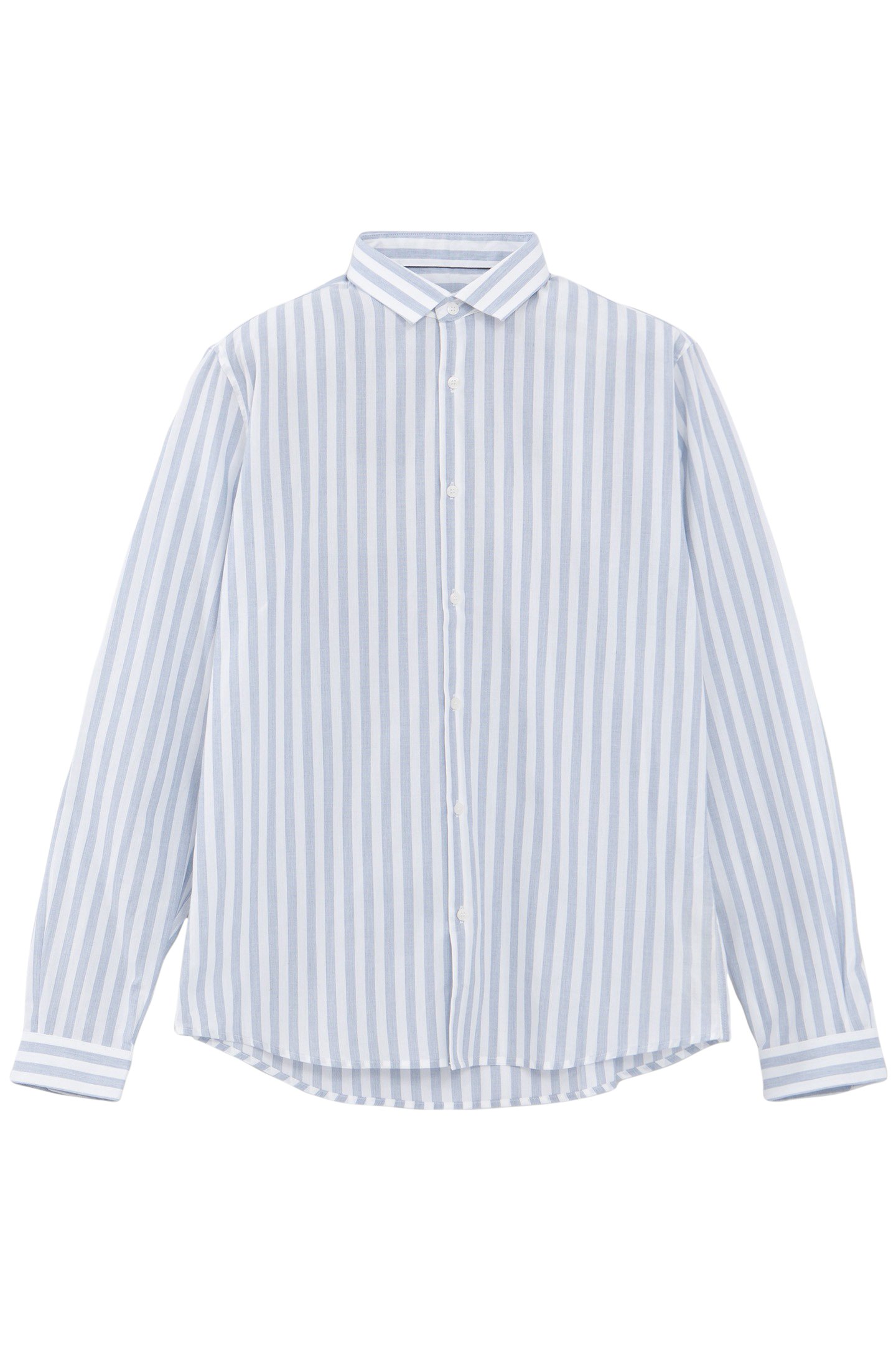 NAVY STRIPED SLIM SHIRT 4