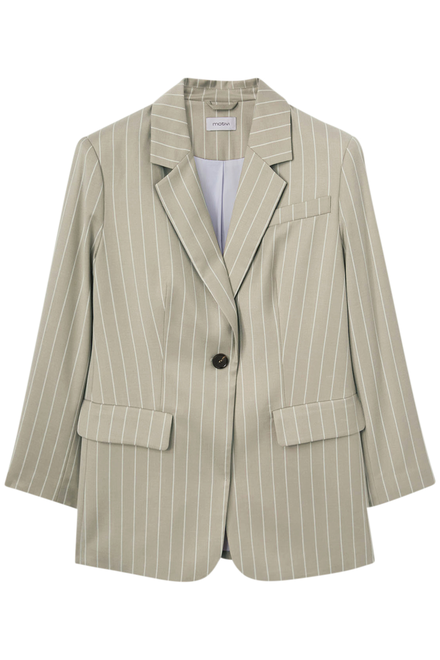 OVERSIZED PINSTRIPED BLAZER GREEN 4
