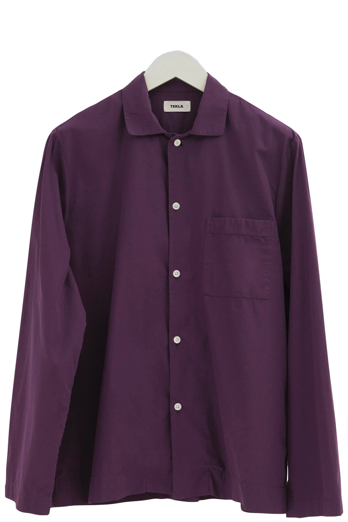 UNISEX POPLIN, PYJAMAS SHIRT DAMSON 2