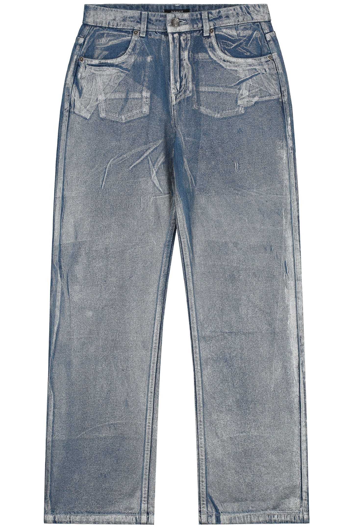 METALLIC PANTS LAVENDER BLUE 2