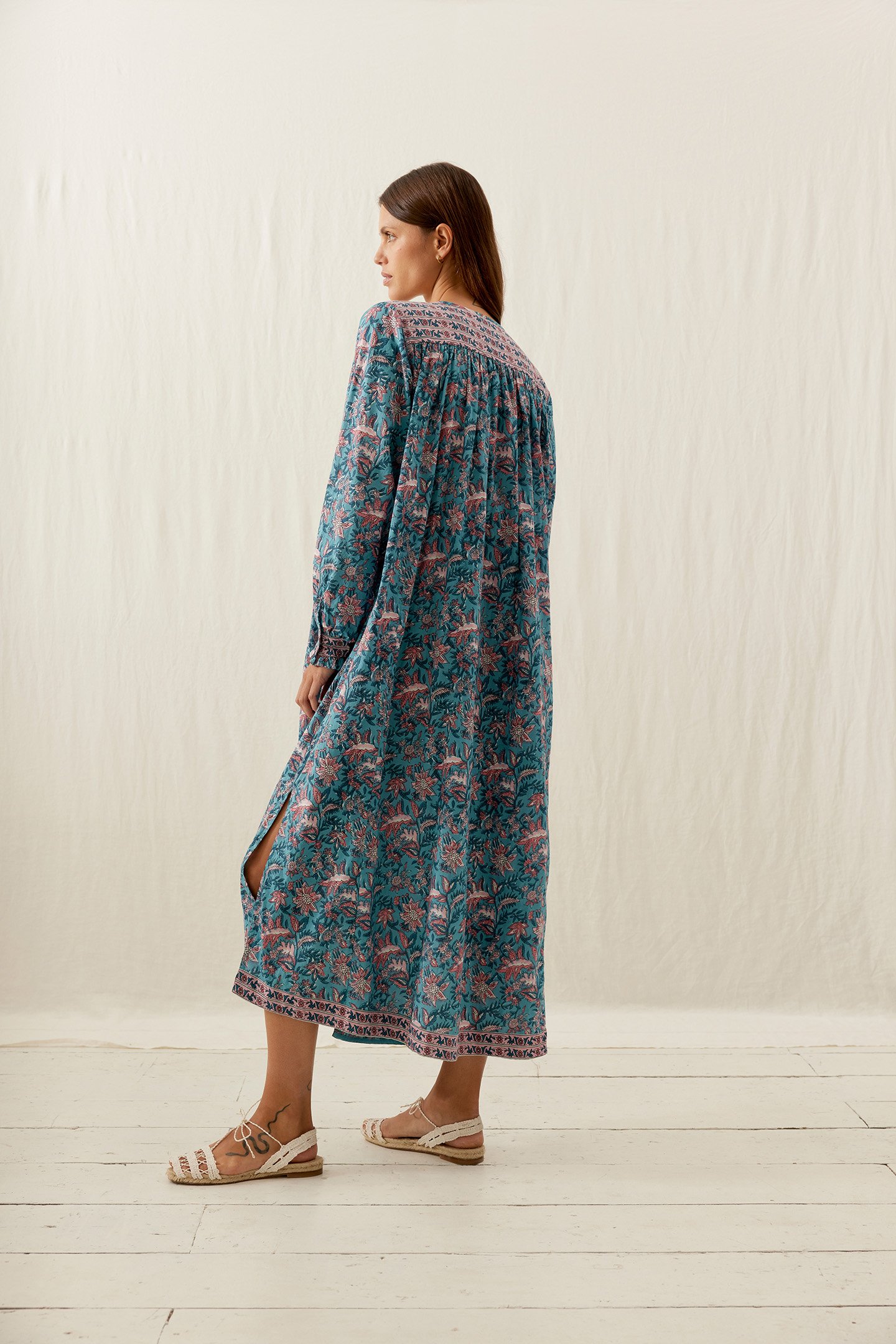 DRESS DEEPALI TEAL GARDEN OF EDEN 2