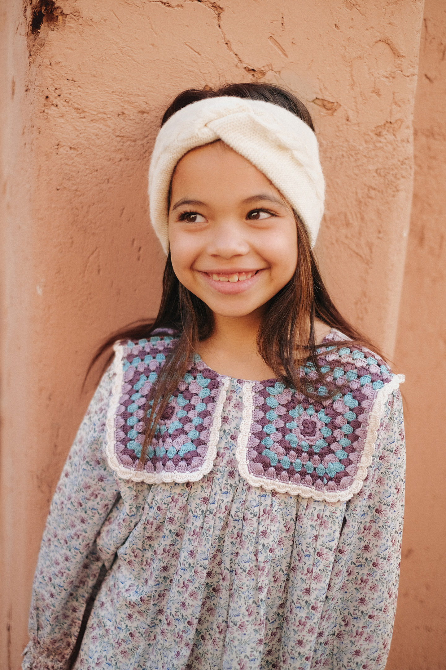 DRESS WARISE CREAM RETRO PANSY 3