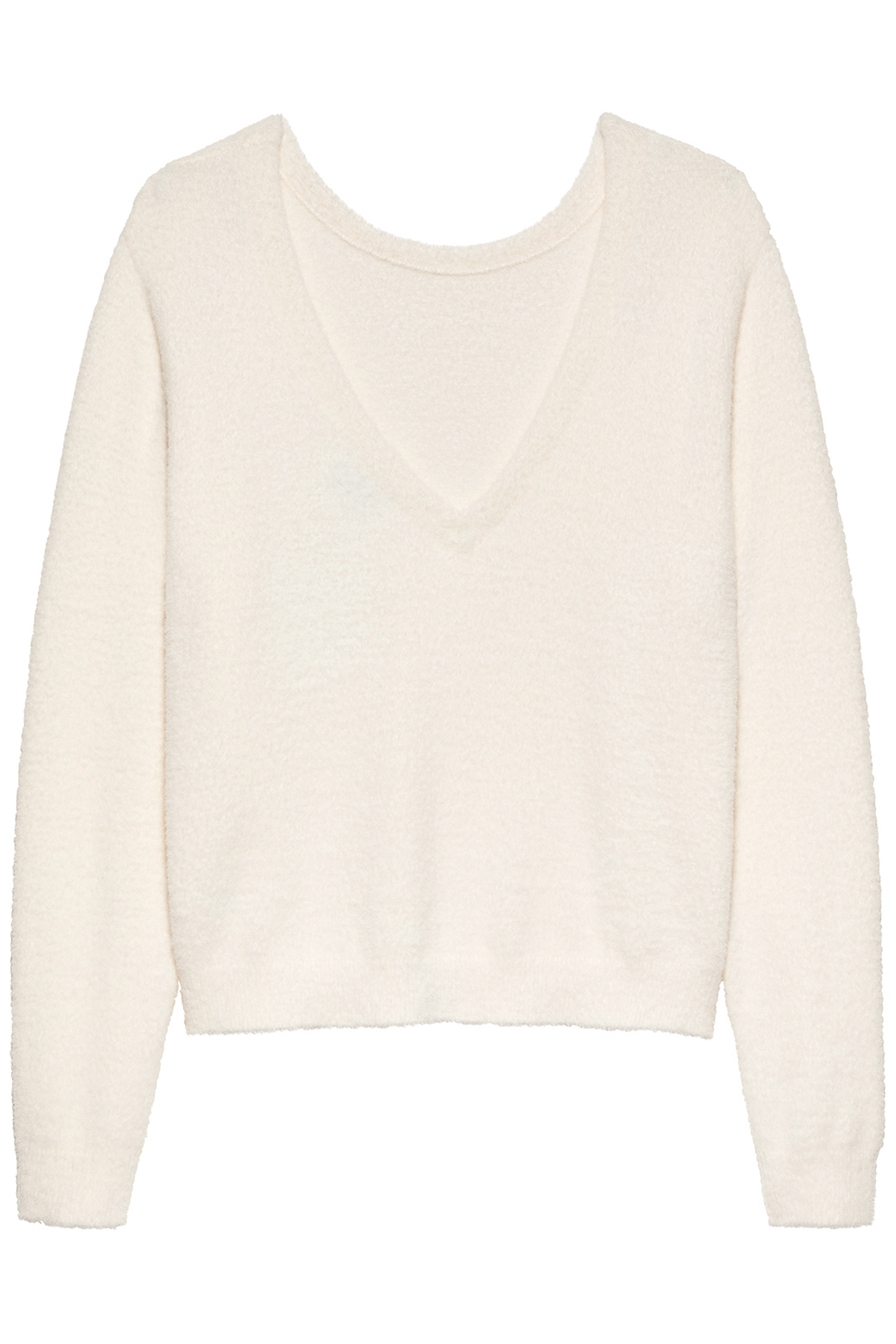 SOFT KNIT WITH VNECK EGRET 3