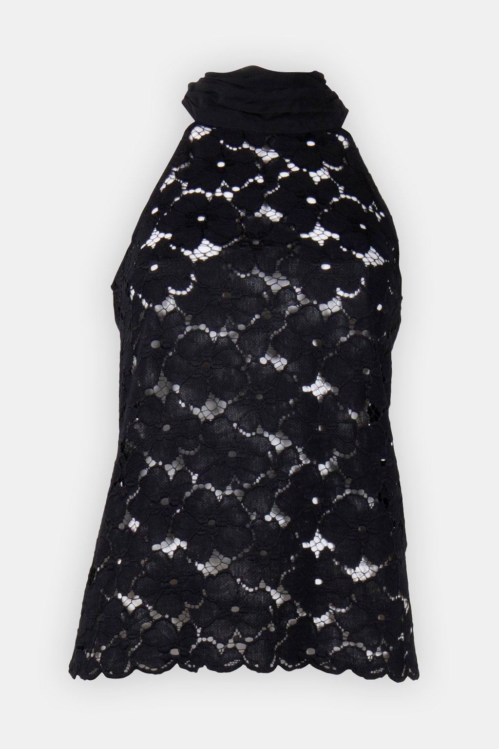 TOP - LACE + CHIFFON BLACK 3