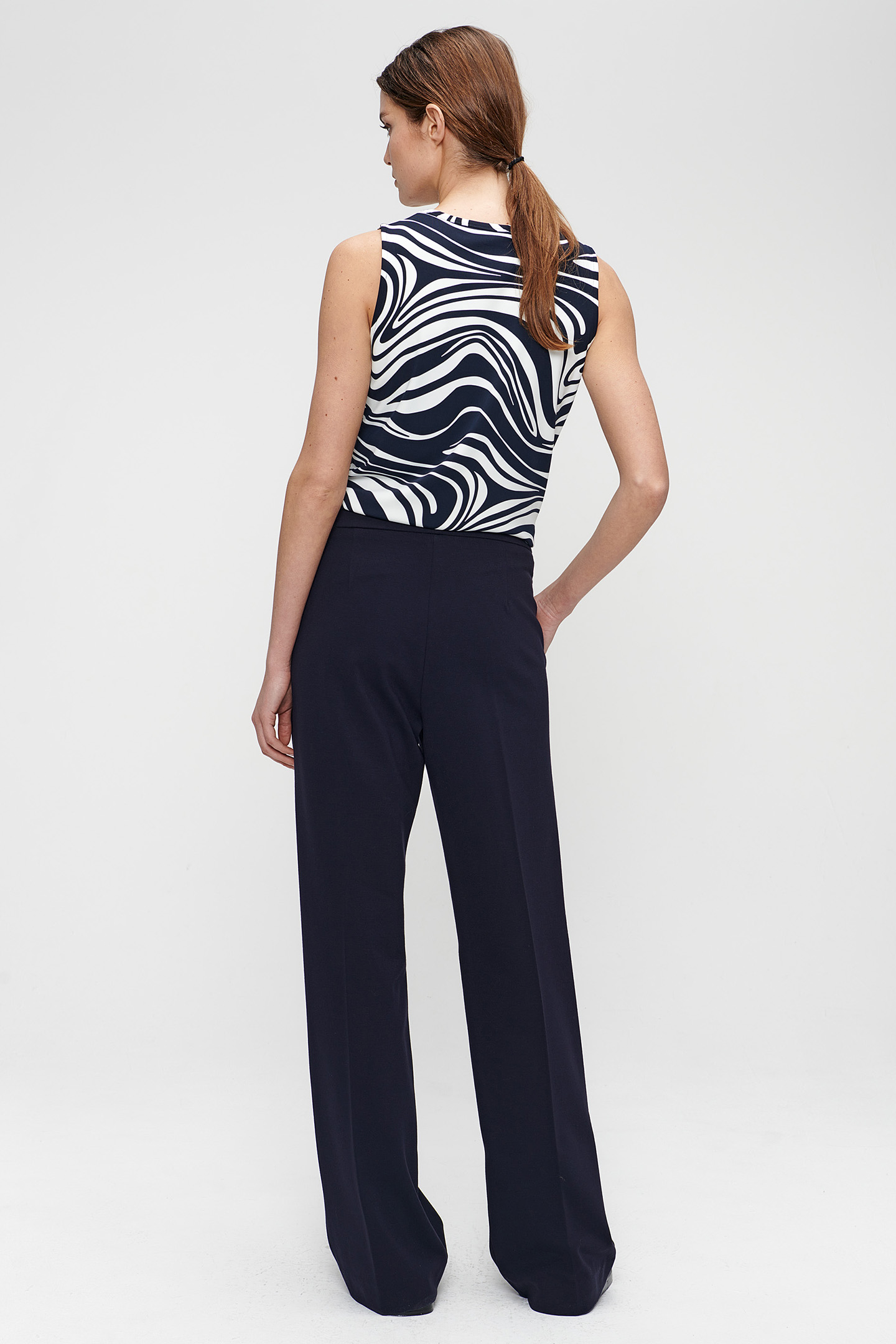 VISCOSE STRETCH PANTS INK BLUE 2