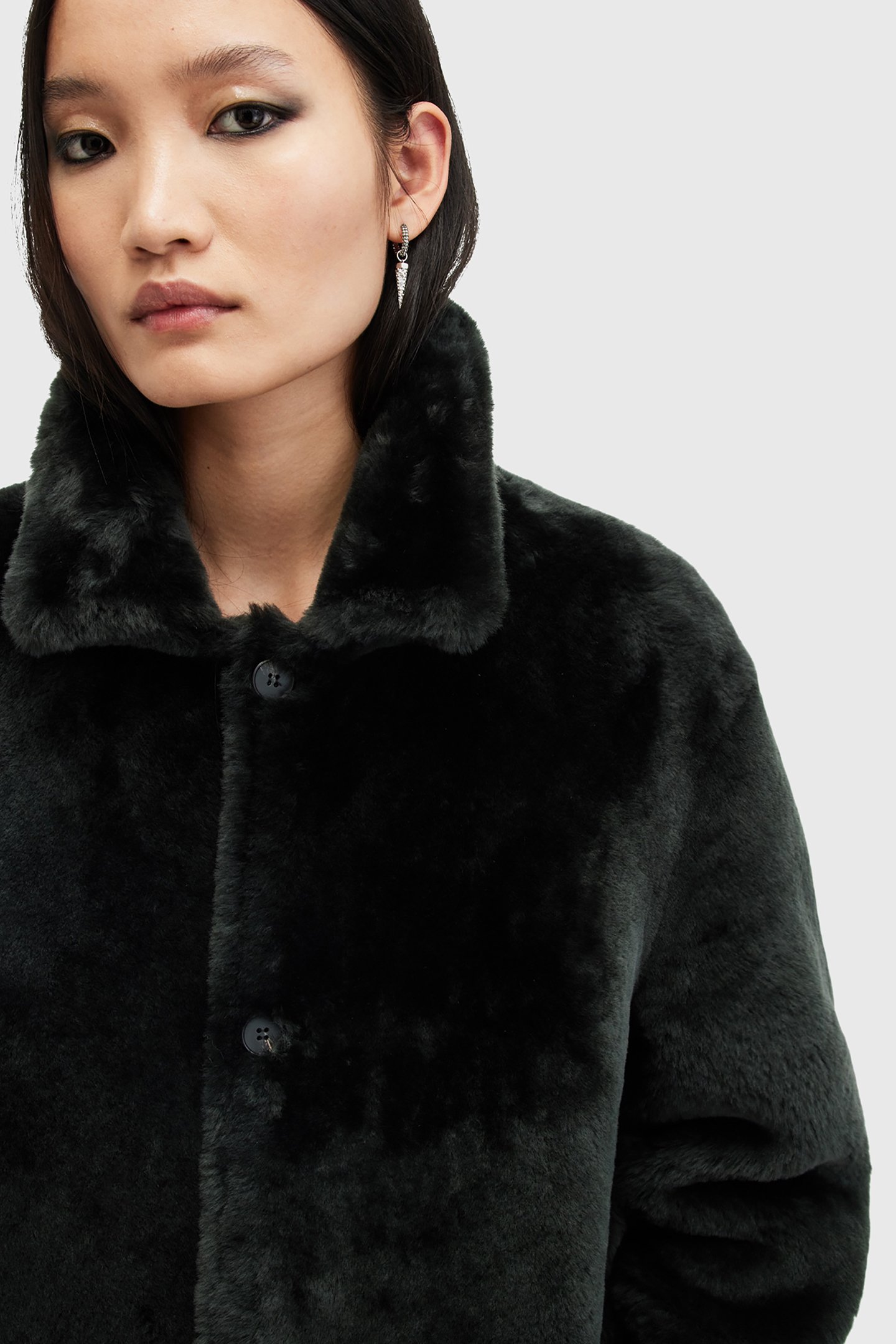 SERRA SHEARLING COAT SYCAMORE GREEN 8