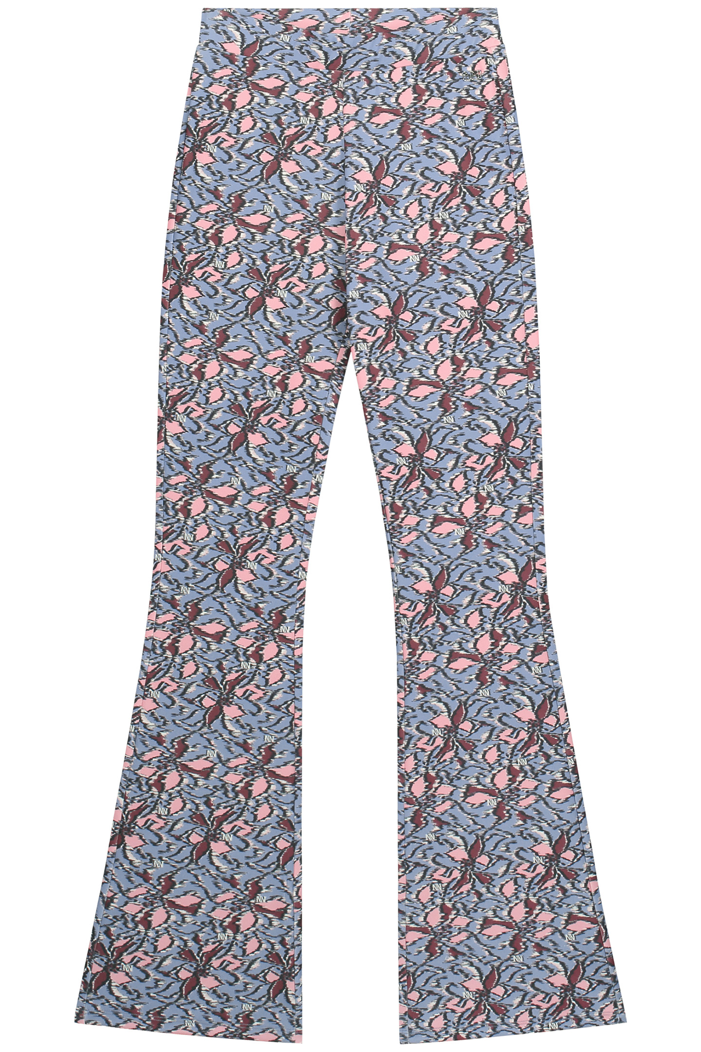 PRINTED FLARED PANTS LAVENDER BLUE/SOFT PINK 3