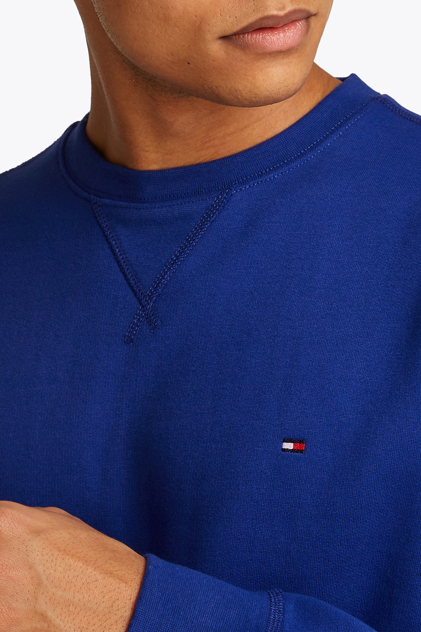 ESS SEASONAL FLEECE CREW NECK REGULAR FIT SWEATER WEDGE BLUE 6