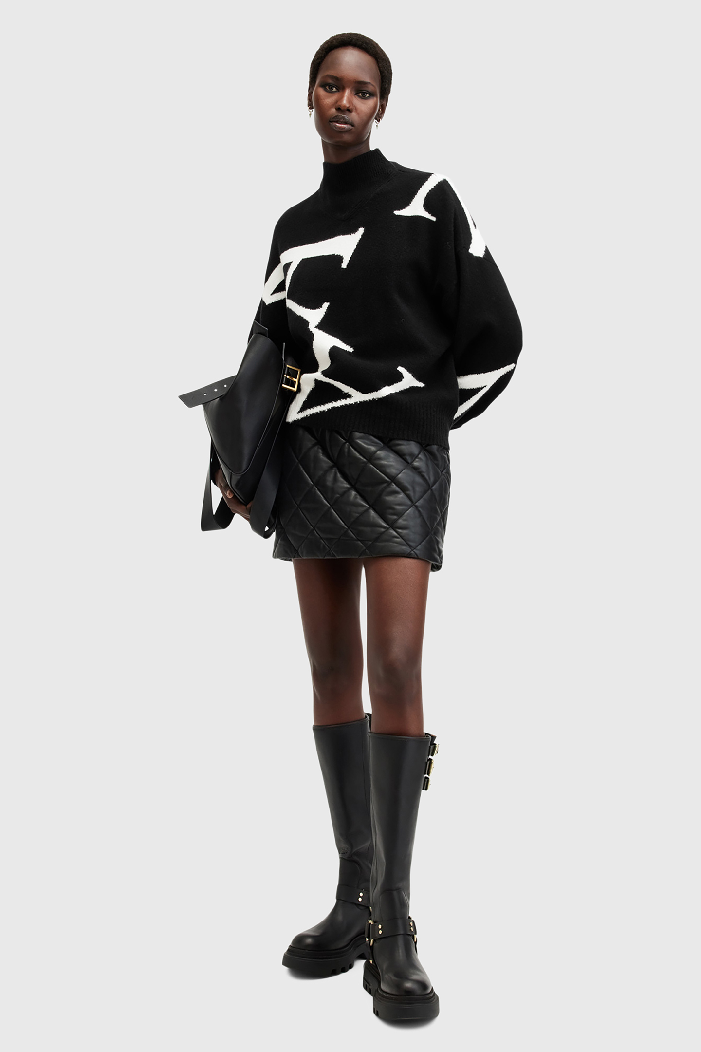 A STAR JUMPER BLACK/CHALK WHITE 5