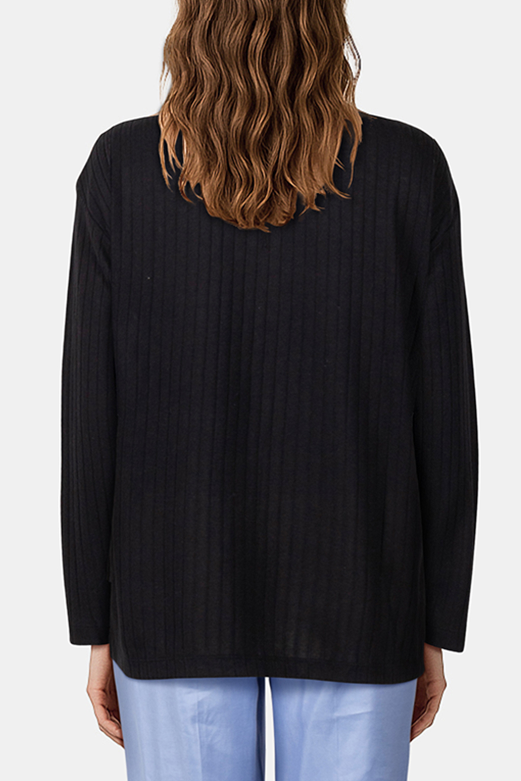 HIGH NECK RIBBED JUMPER BLACK 2