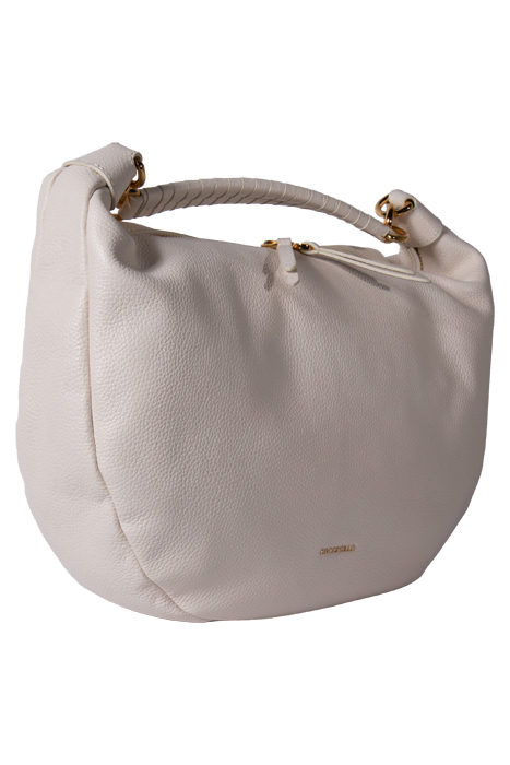 LEATHER MEDIUM SHOULDER BAG IN WHITE 4
