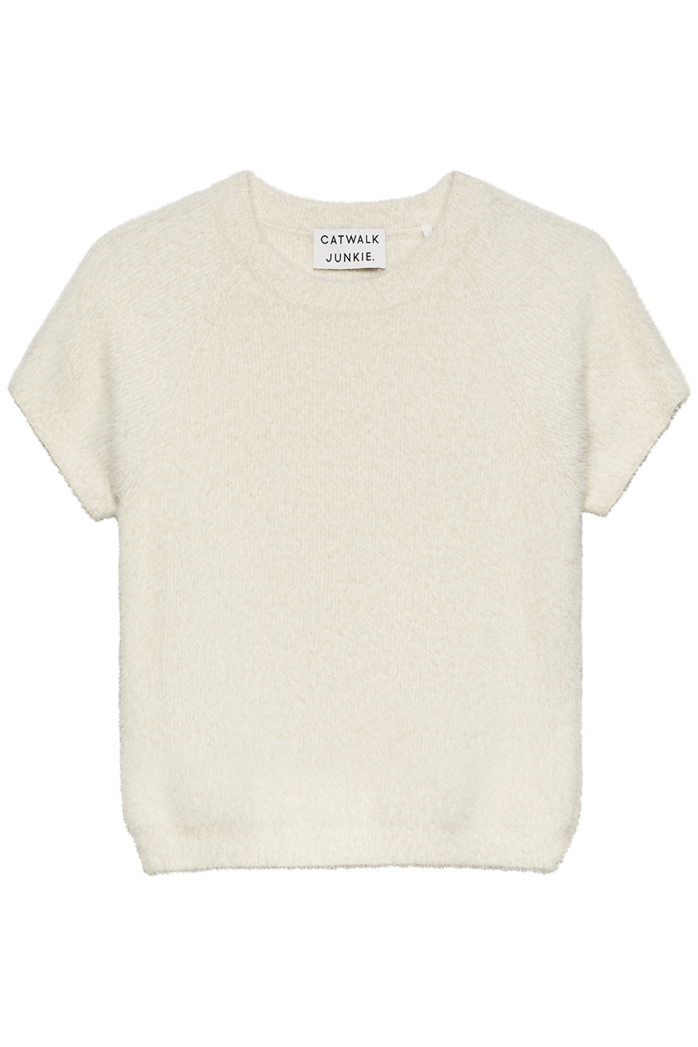 FUZZY SHORTSLEEVE KNIT OFF WHITE 4