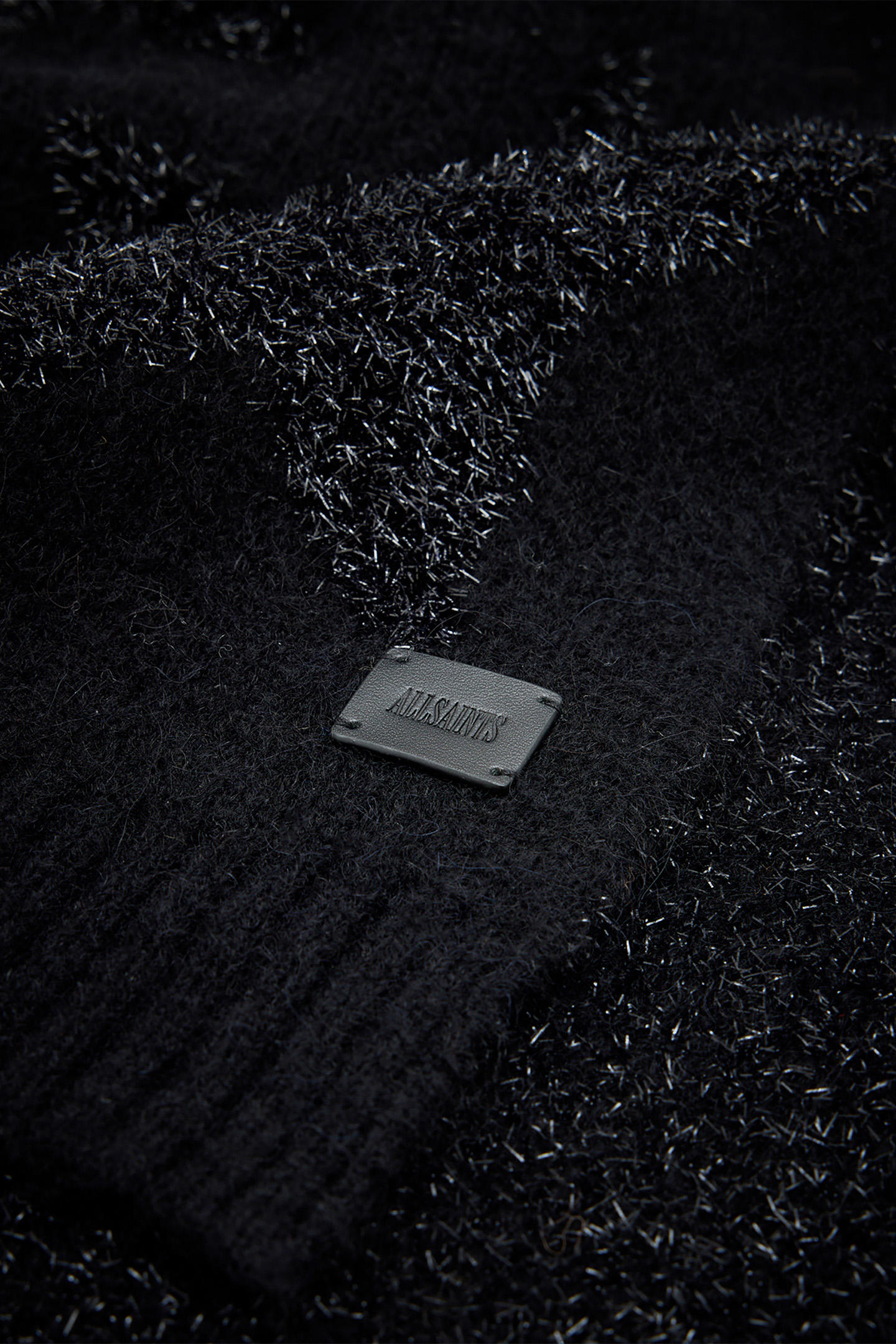 STAR TINSEL SCARF BLACK 4