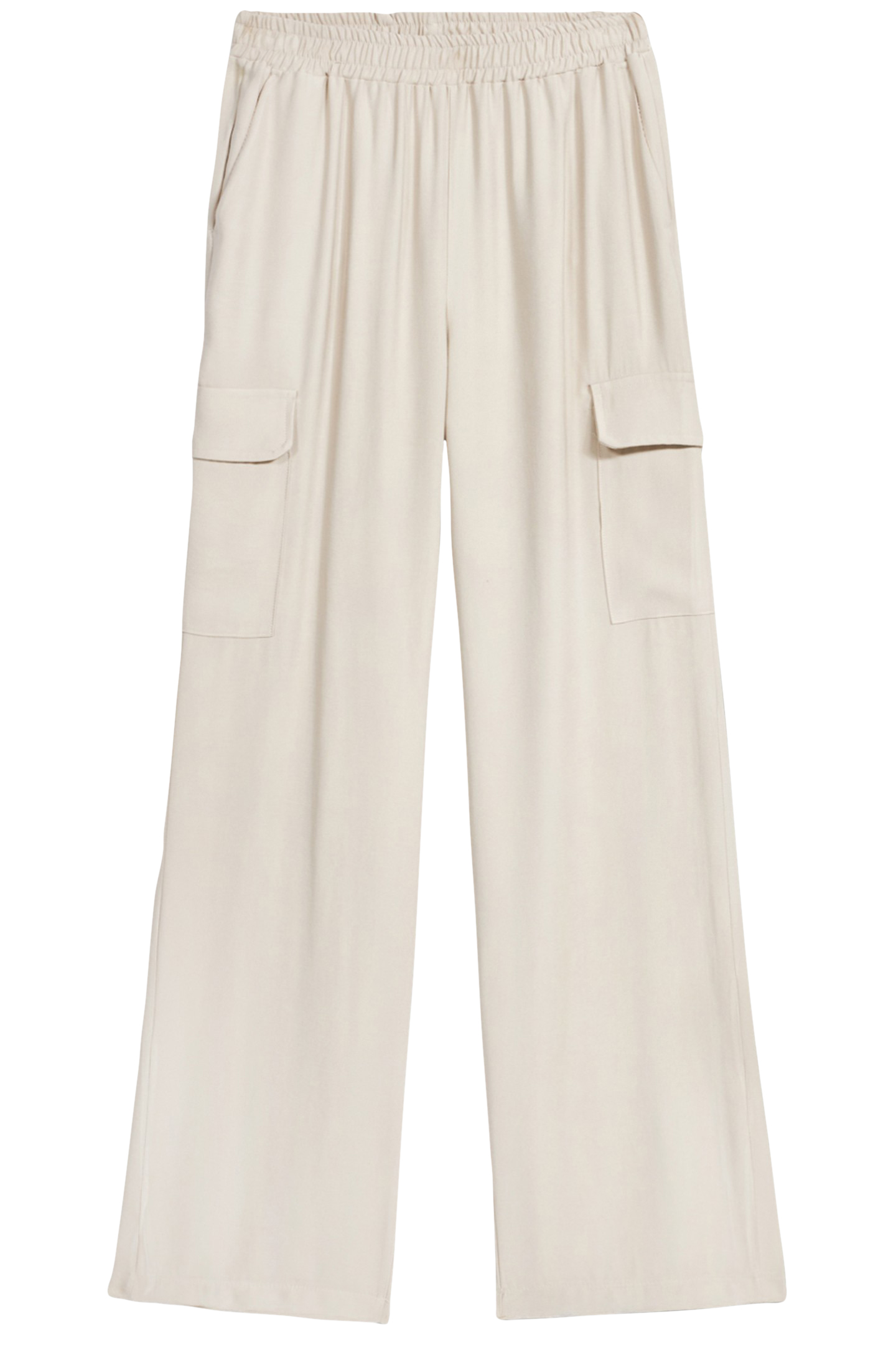 CARGO JOGGERS IN FLOWING FABRIC NATURAL 4